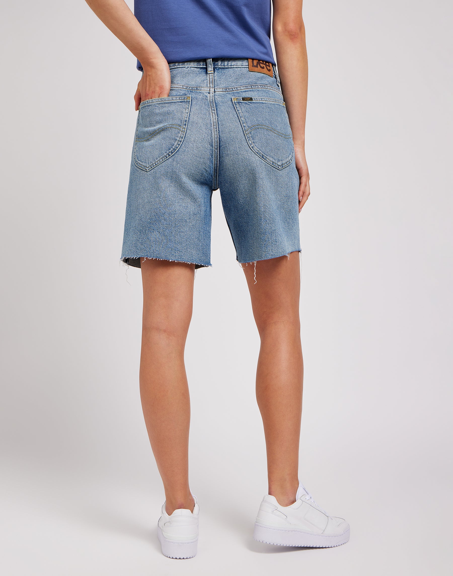 Rider Bermuda in Collapsing Wave denim shorts Lee   