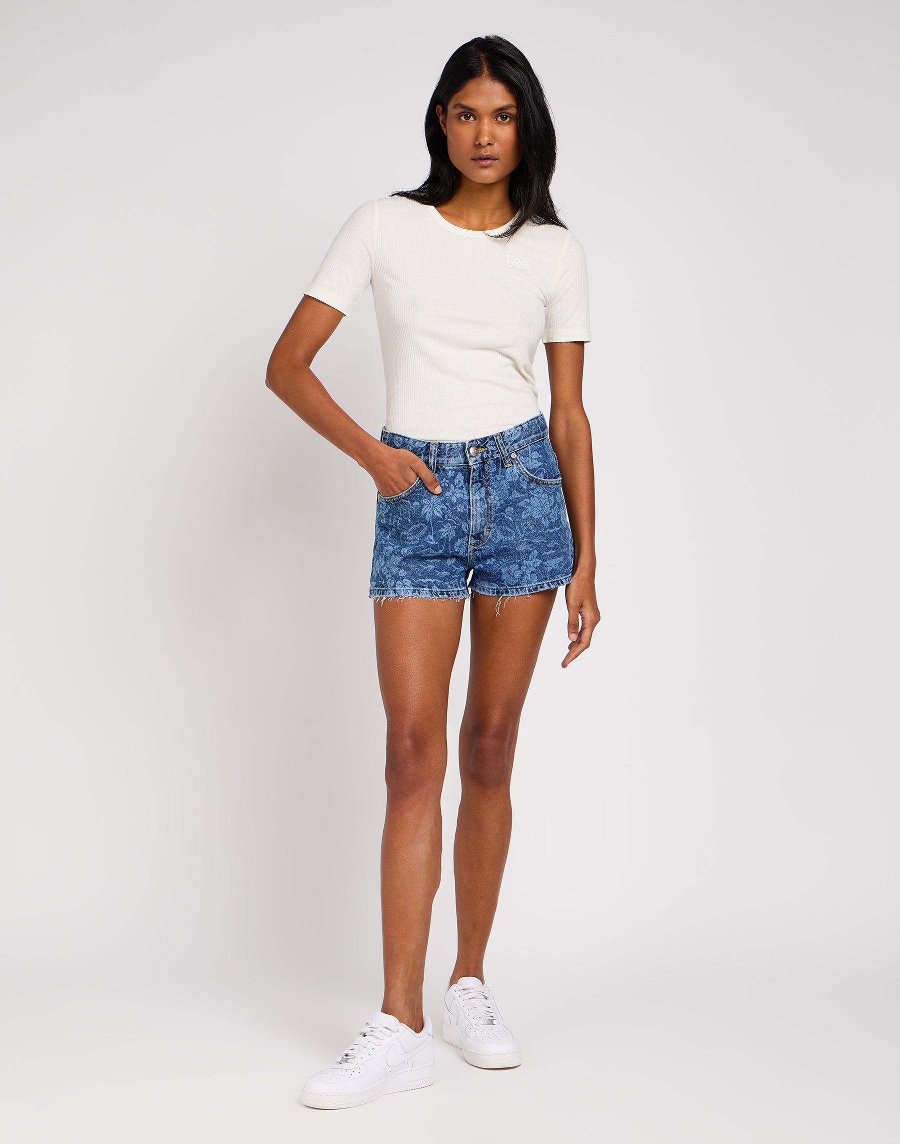 Rider Short 3 Inch in Tropical Denim denim shorts Lee   