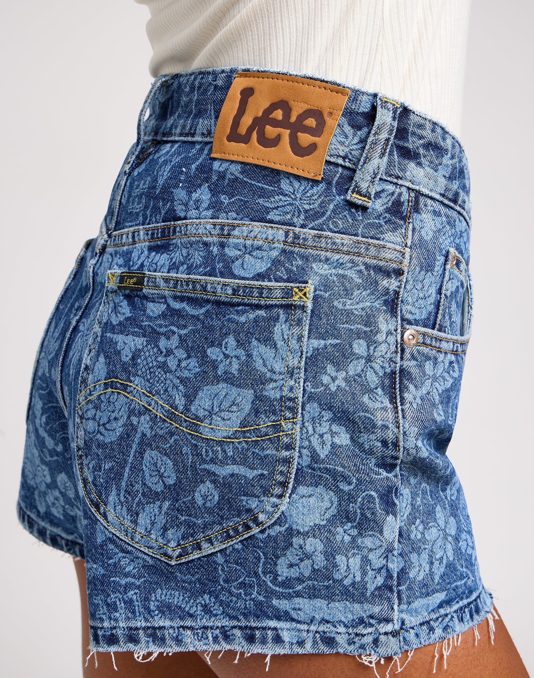 Rider Short 3 Inch in Tropical Denim denim shorts Lee   