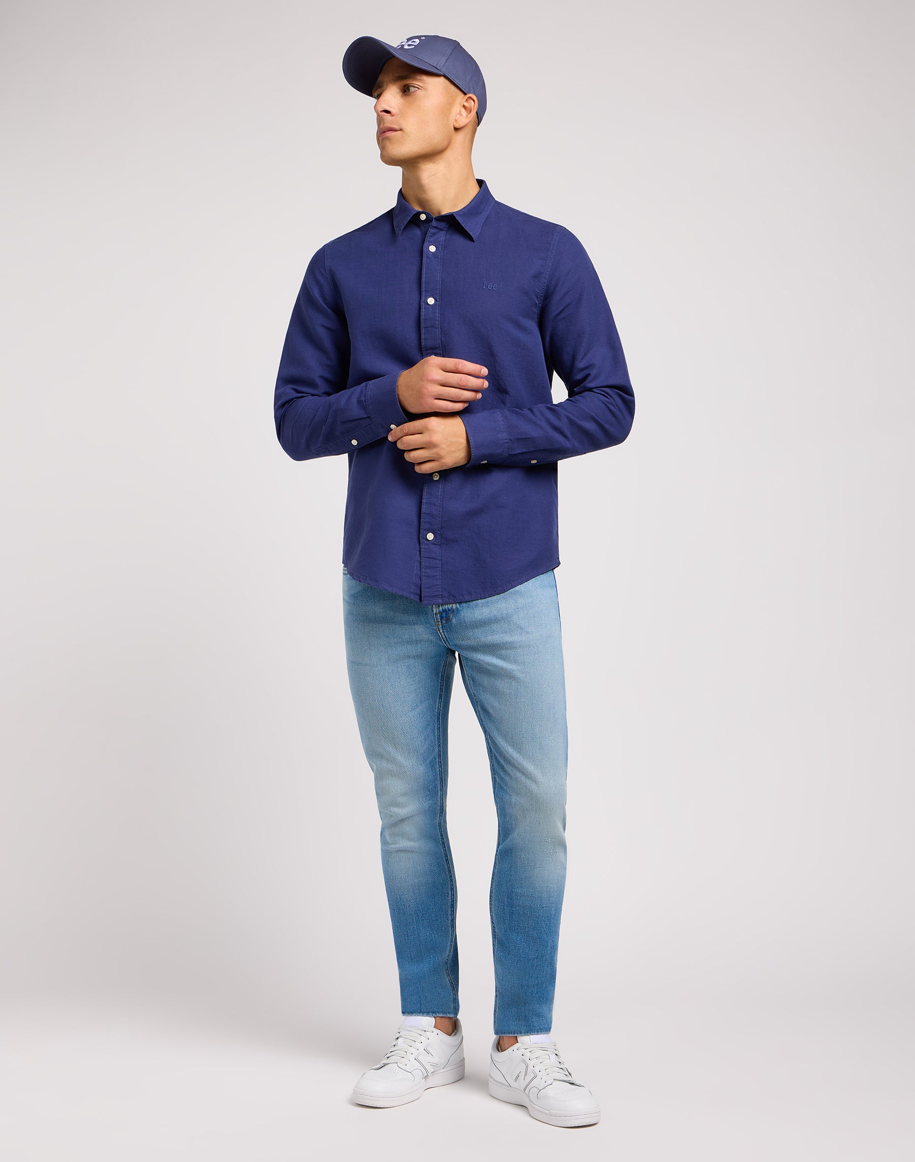 Patch Shirt in Medieval Blue Shirts Lee   