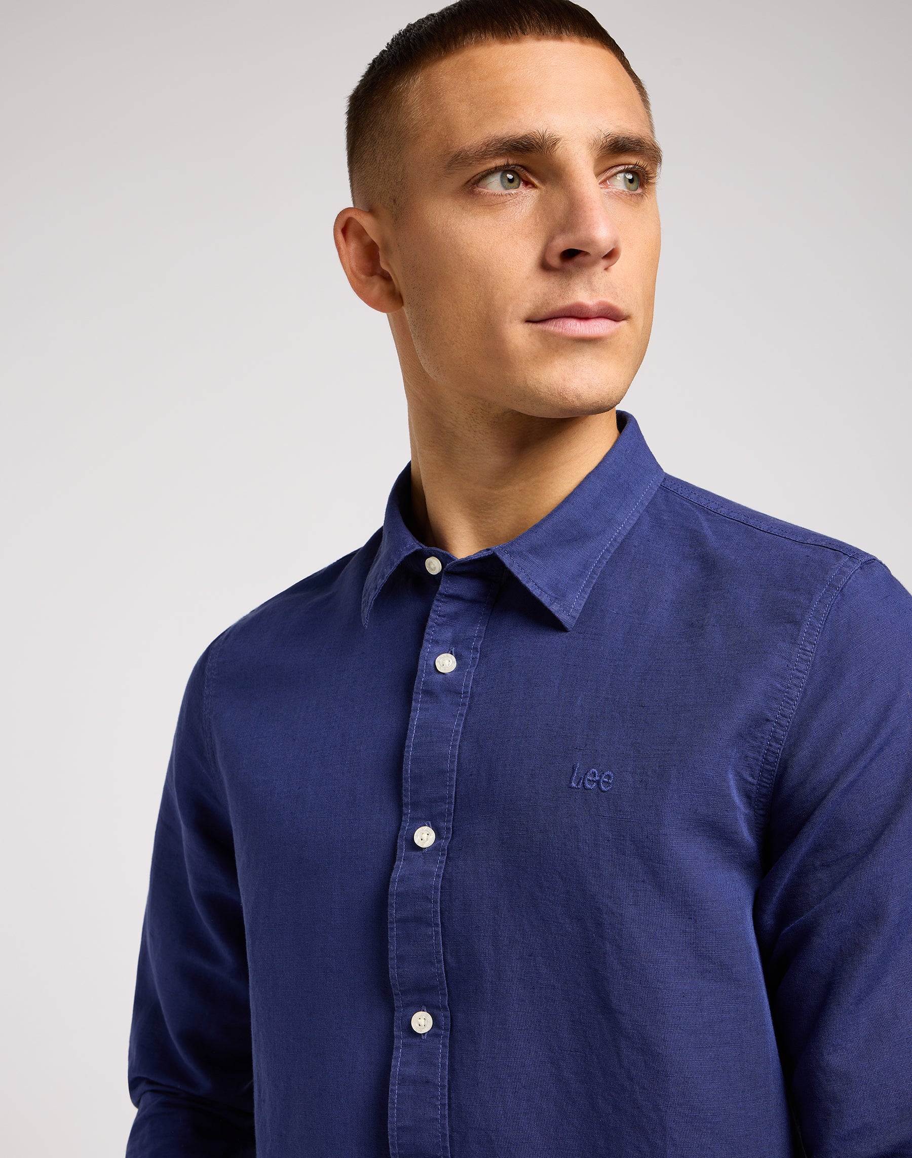 Patch Shirt in Medieval Blue Shirts Lee   