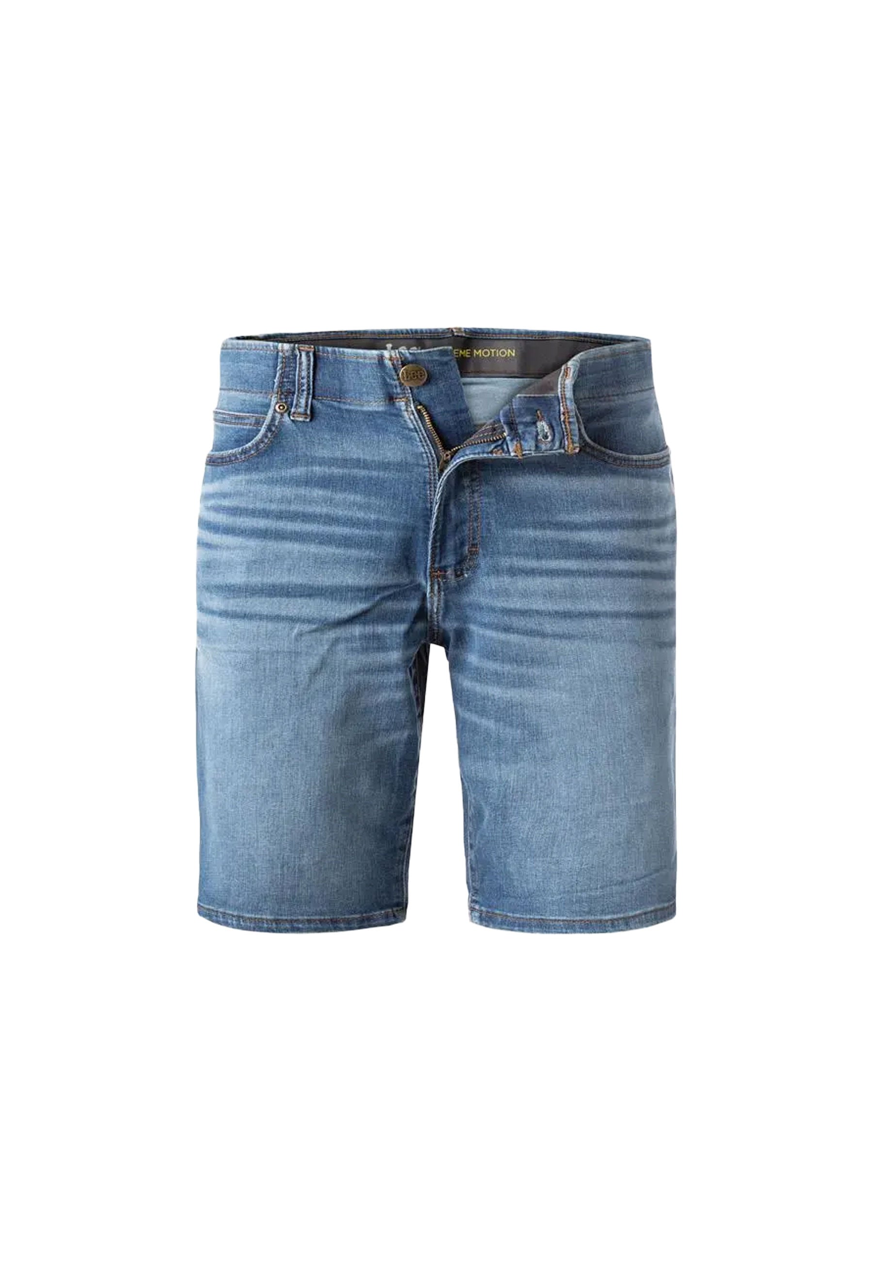 XM 5 pocket shorts in blue rooster denim shorts Lee   