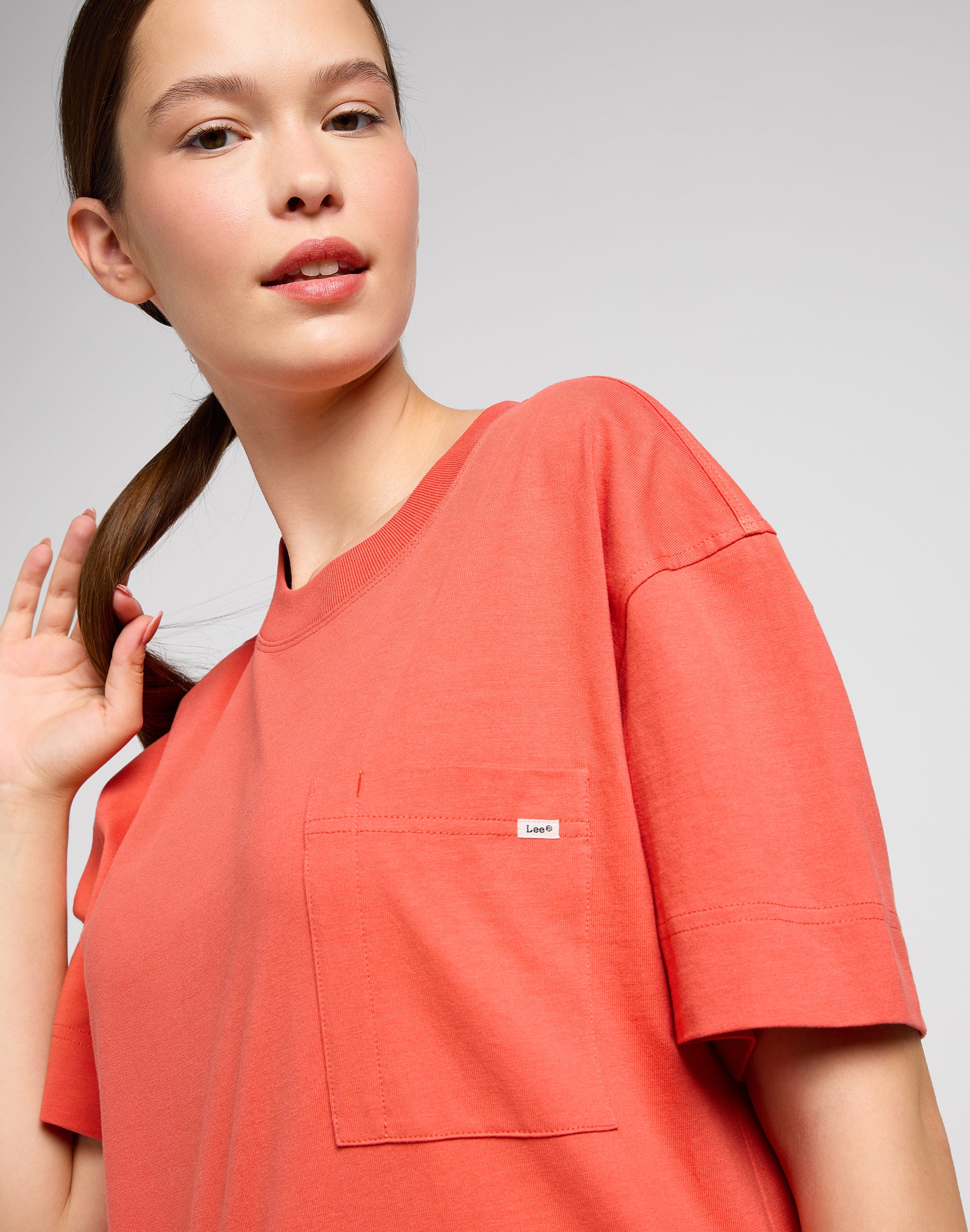 Pocket Tee in Poppy T-Shirts Lee   