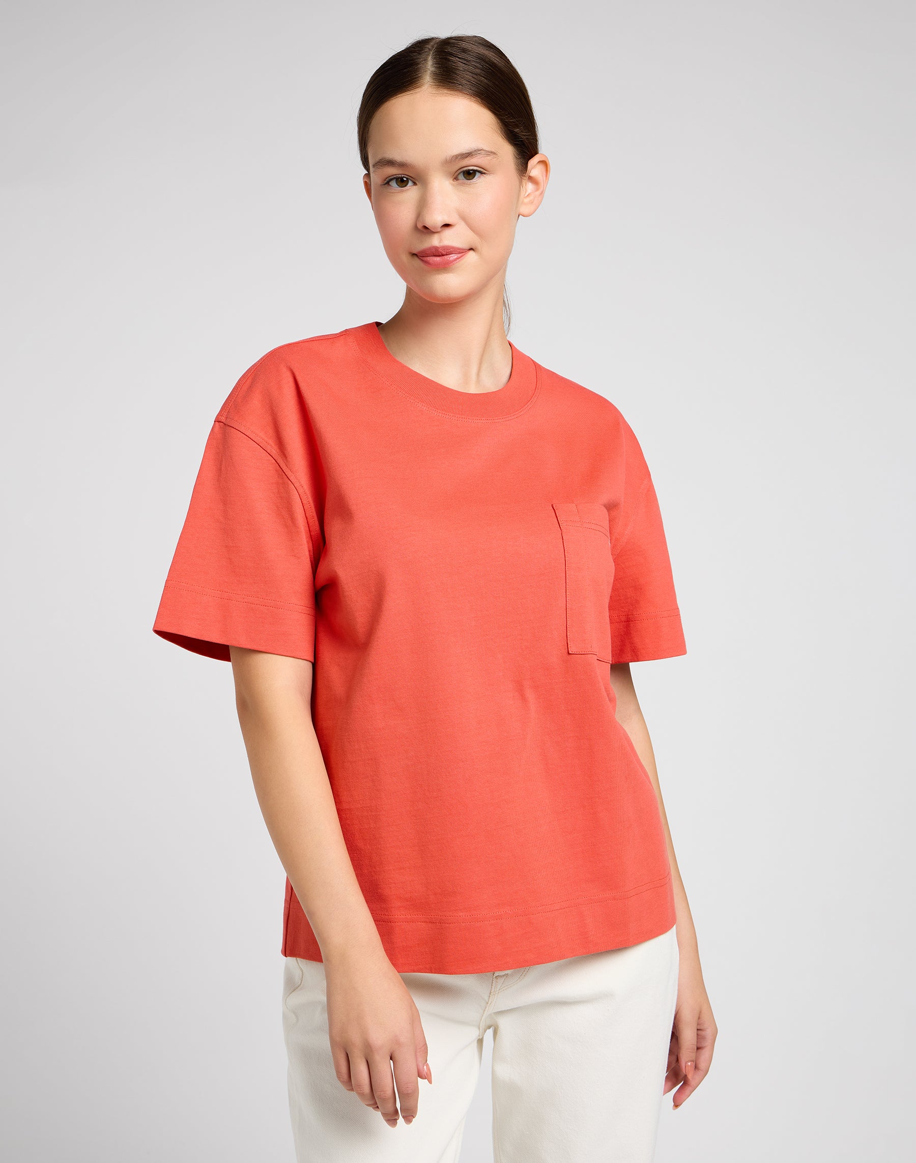 Pocket Tee in Poppy T-Shirts Lee   