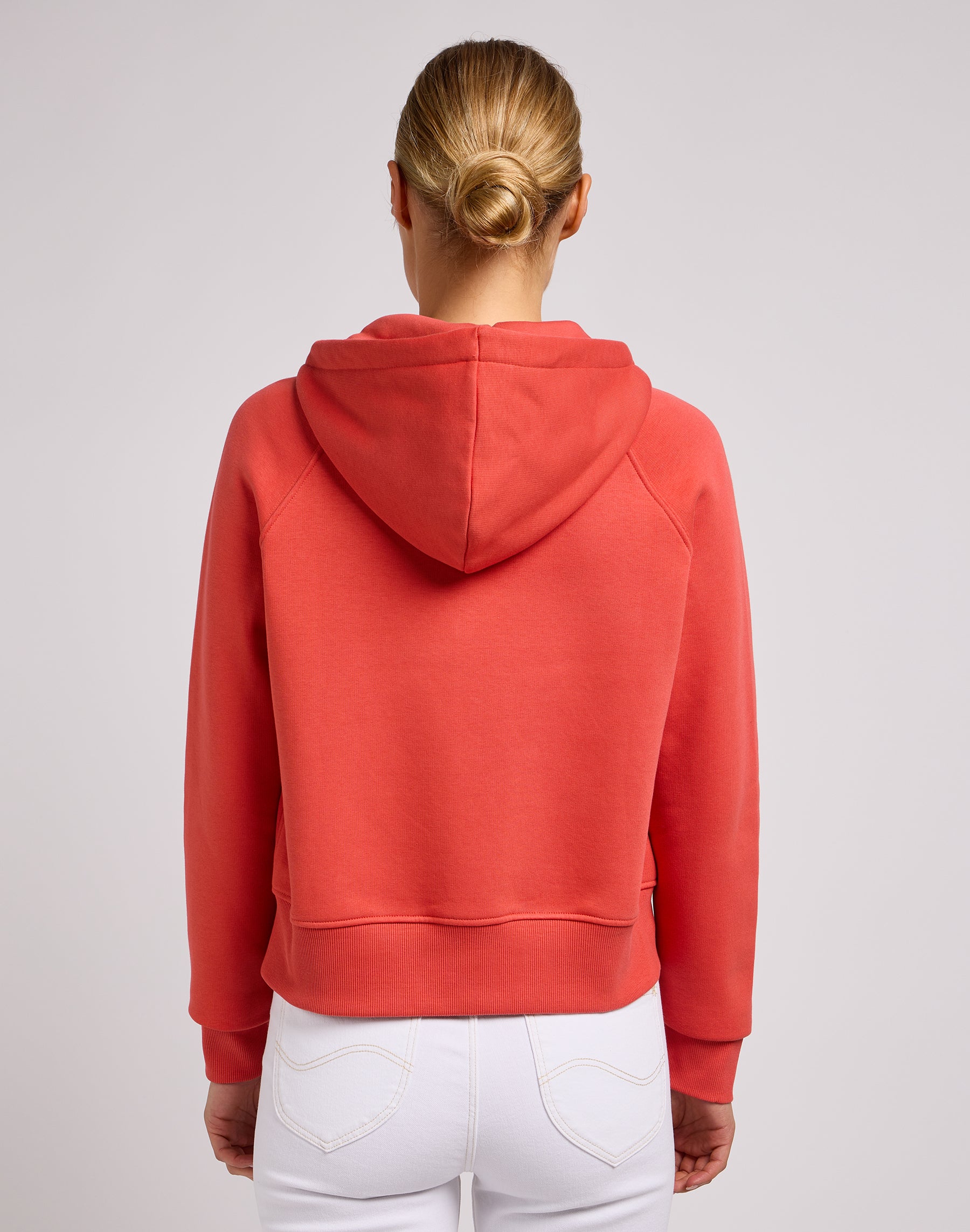 Zip Through Hoodie in Poppy Sweat Jackets Lee   