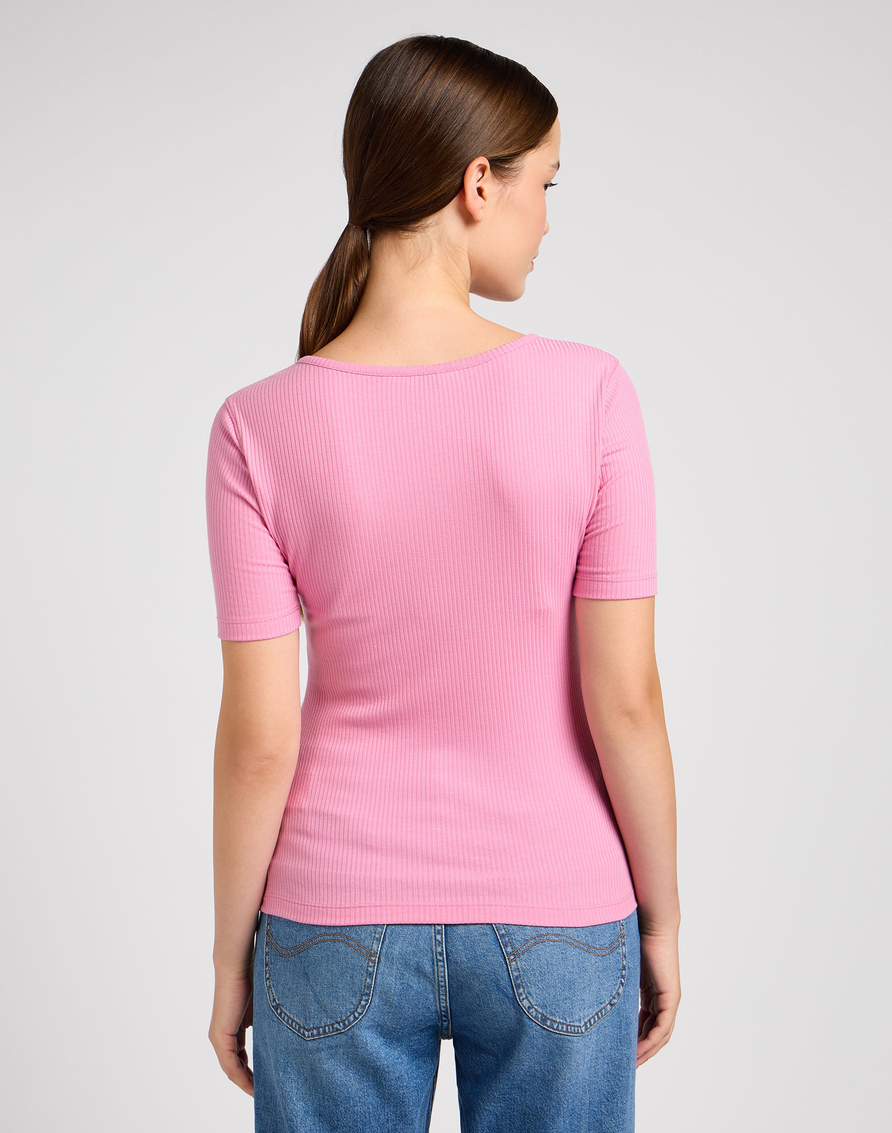 Shortsleeves Henley in Sugar Lilac T-shirts Lee   