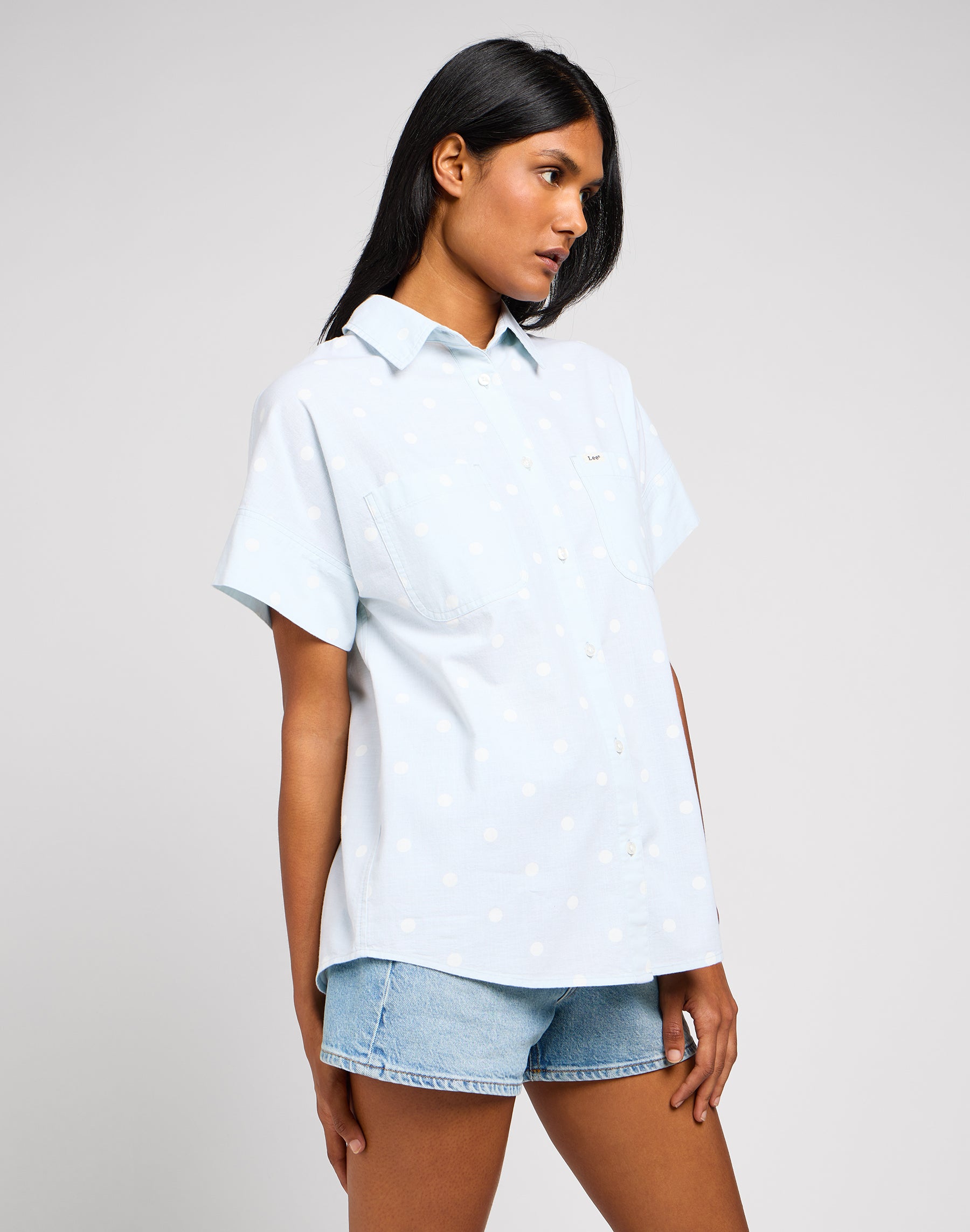 Loose Utility Shirt in Pale Blue Shirts Lee   