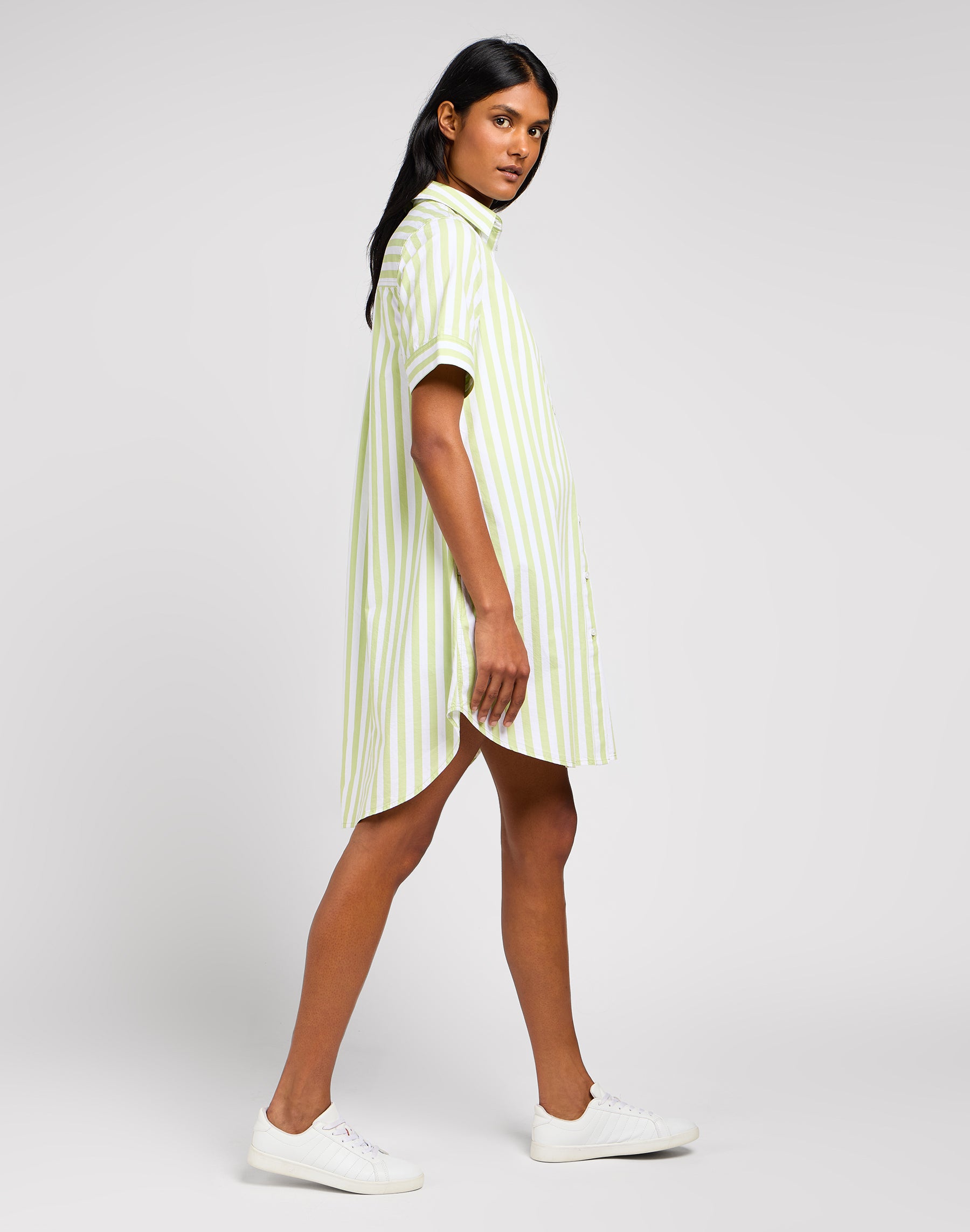 All Purpose A Line Dress in Matcha Dresses Lee   