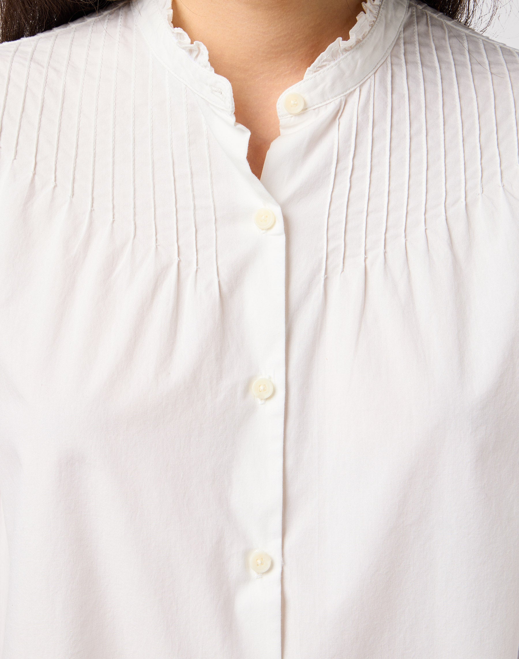 Pintuck Blouse in White Shirts Wrangler   