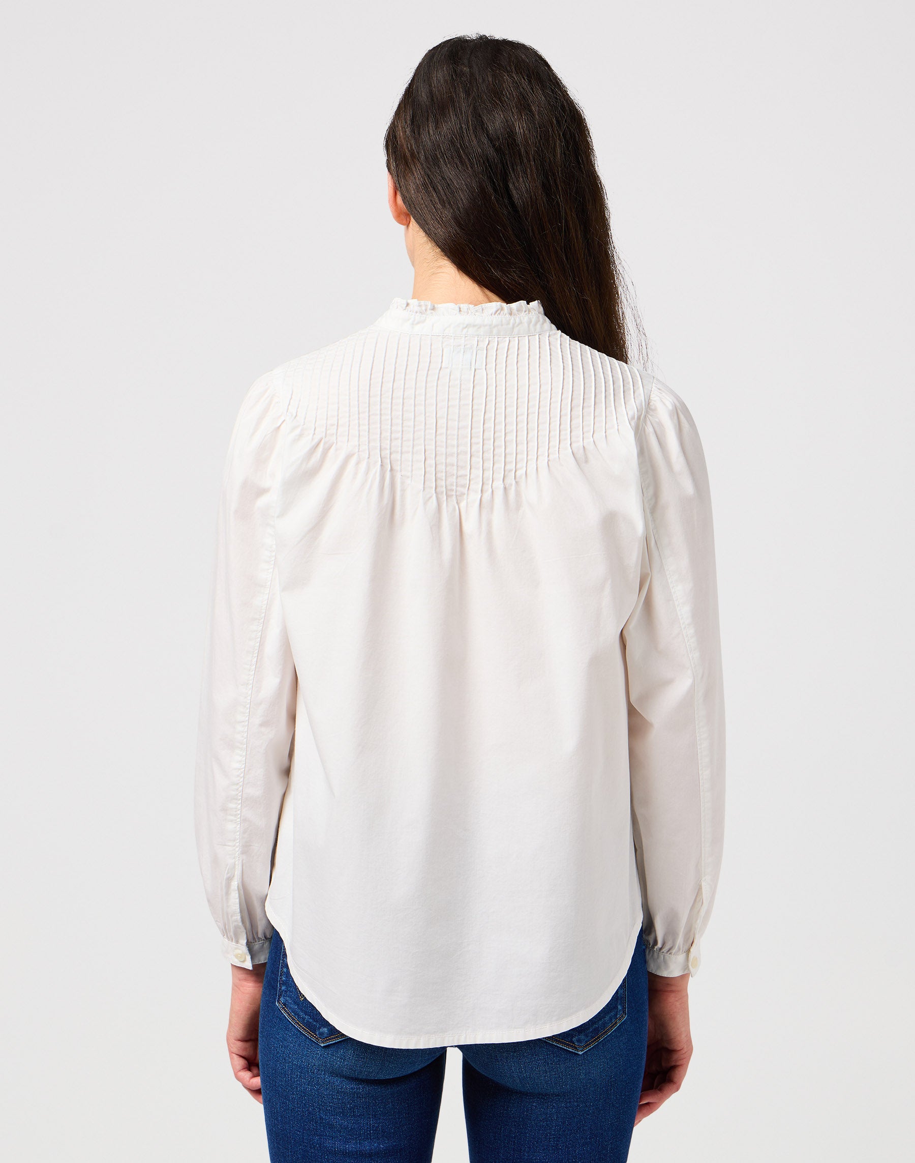 Pintuck Blouse in White Shirts Wrangler   