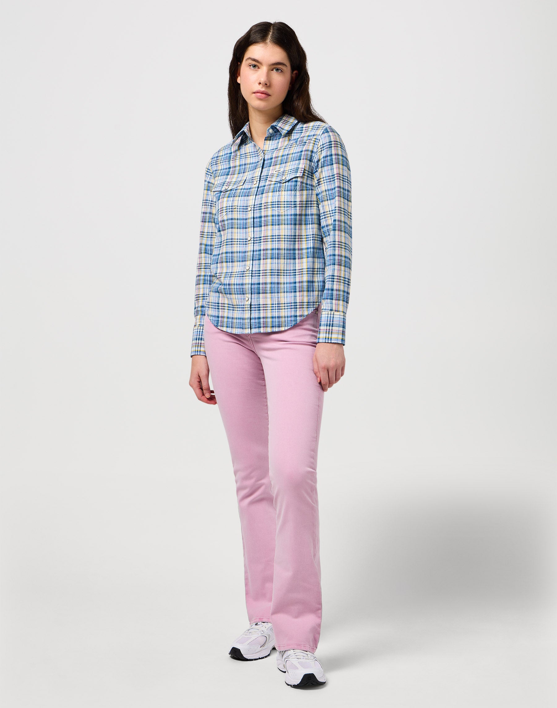 Slim Reg Western Shirt in Cerulean Shirts Wrangler   