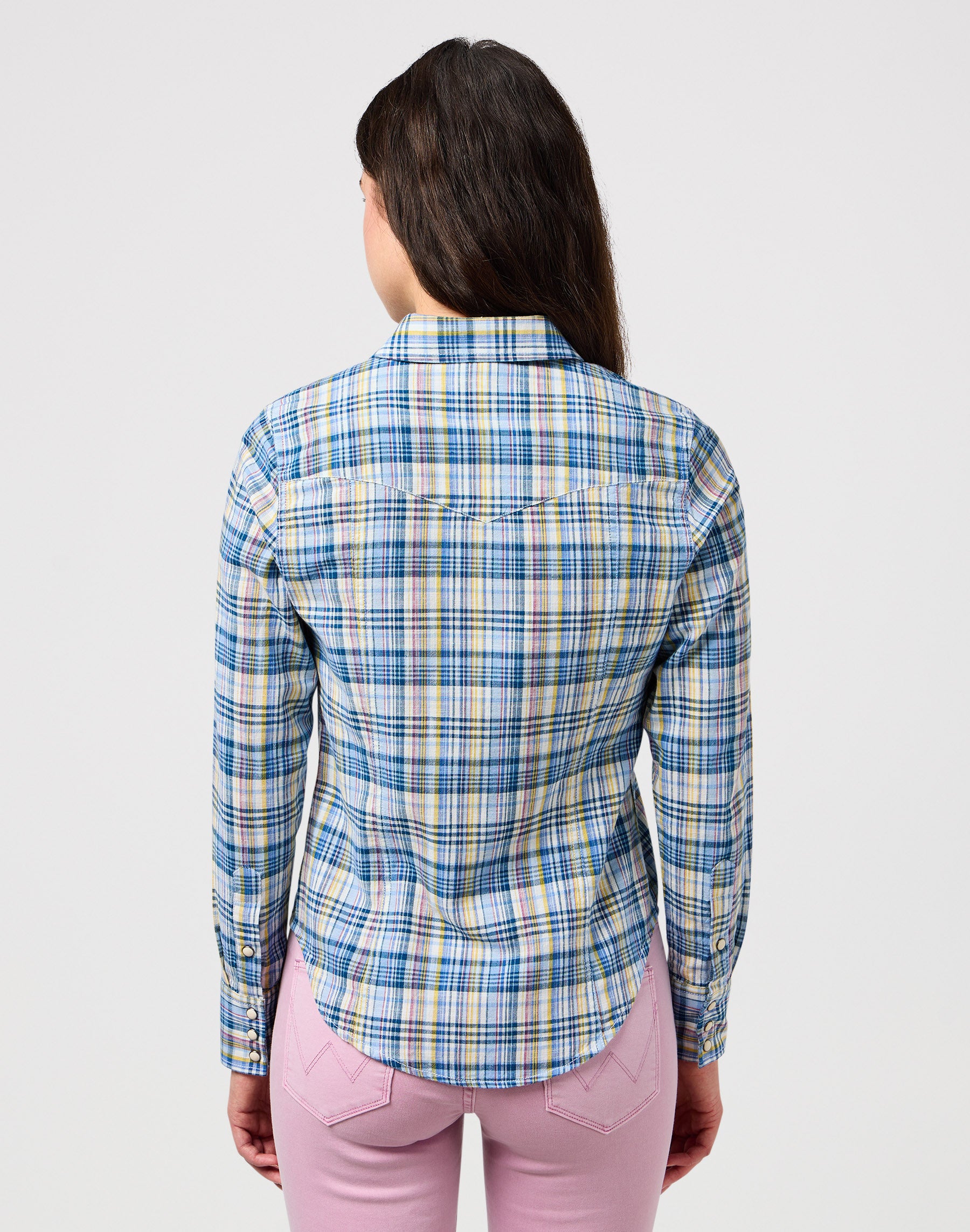 Slim Reg Western Shirt in Cerulean Shirts Wrangler   