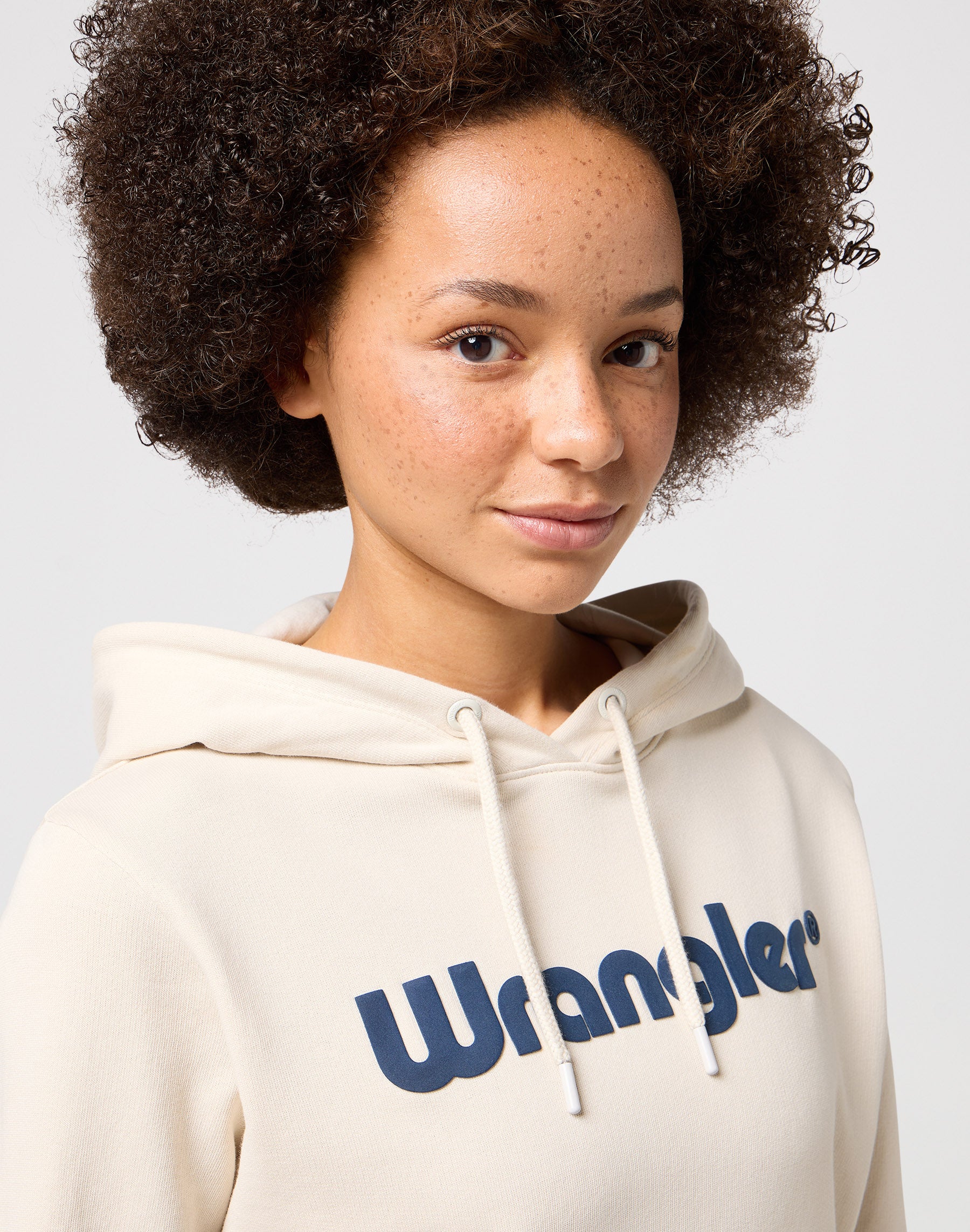 Regular hoodie in vintage white Wrangler hoodie   