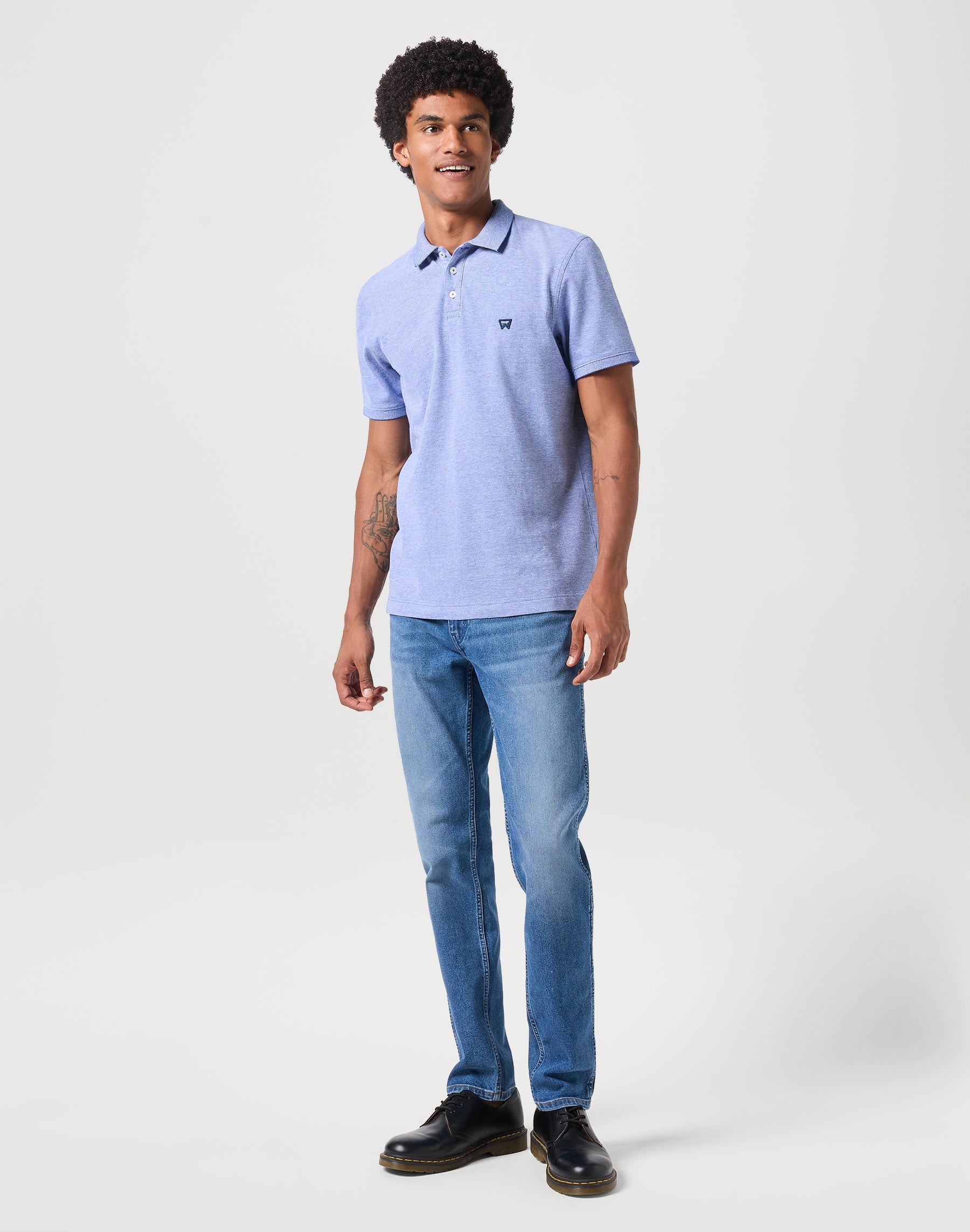 Refined Polo Shirt in Blue Polos Wrangler   