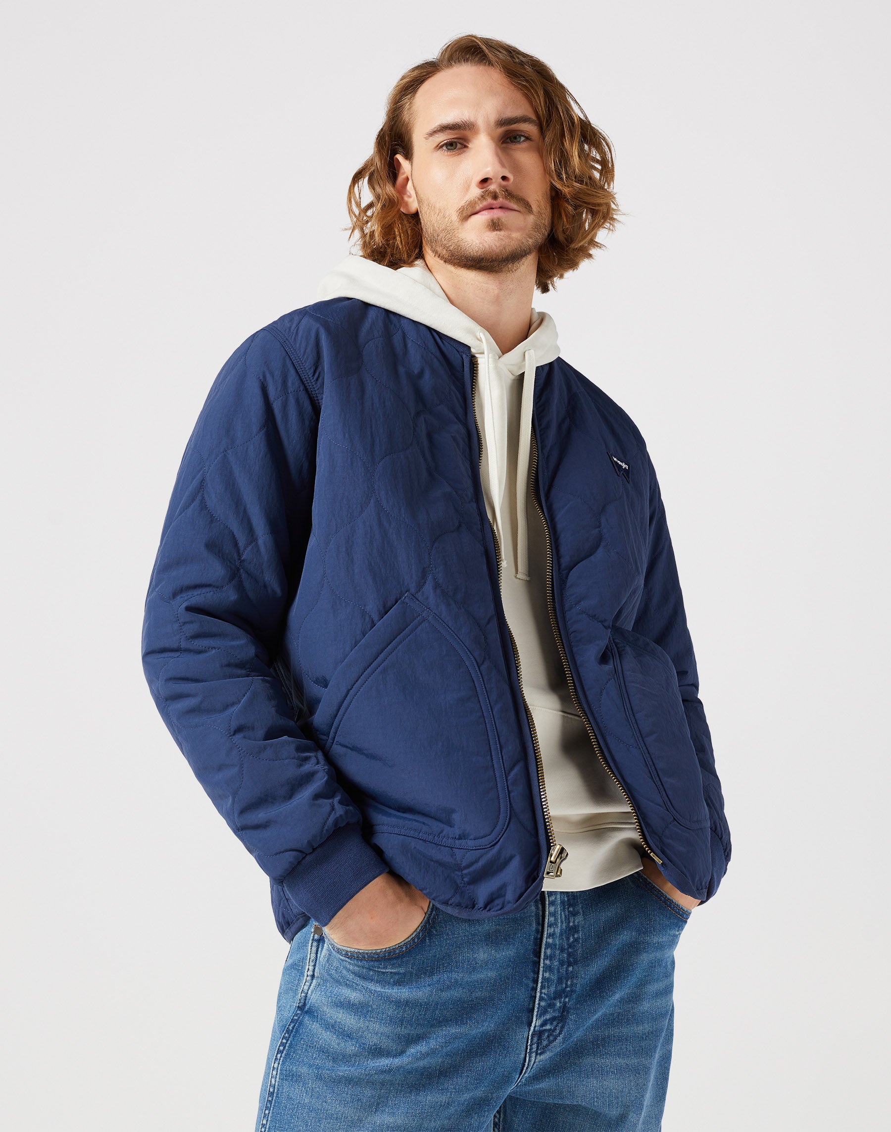 Puffer Jacket in Black Iris Jackets Wrangler   