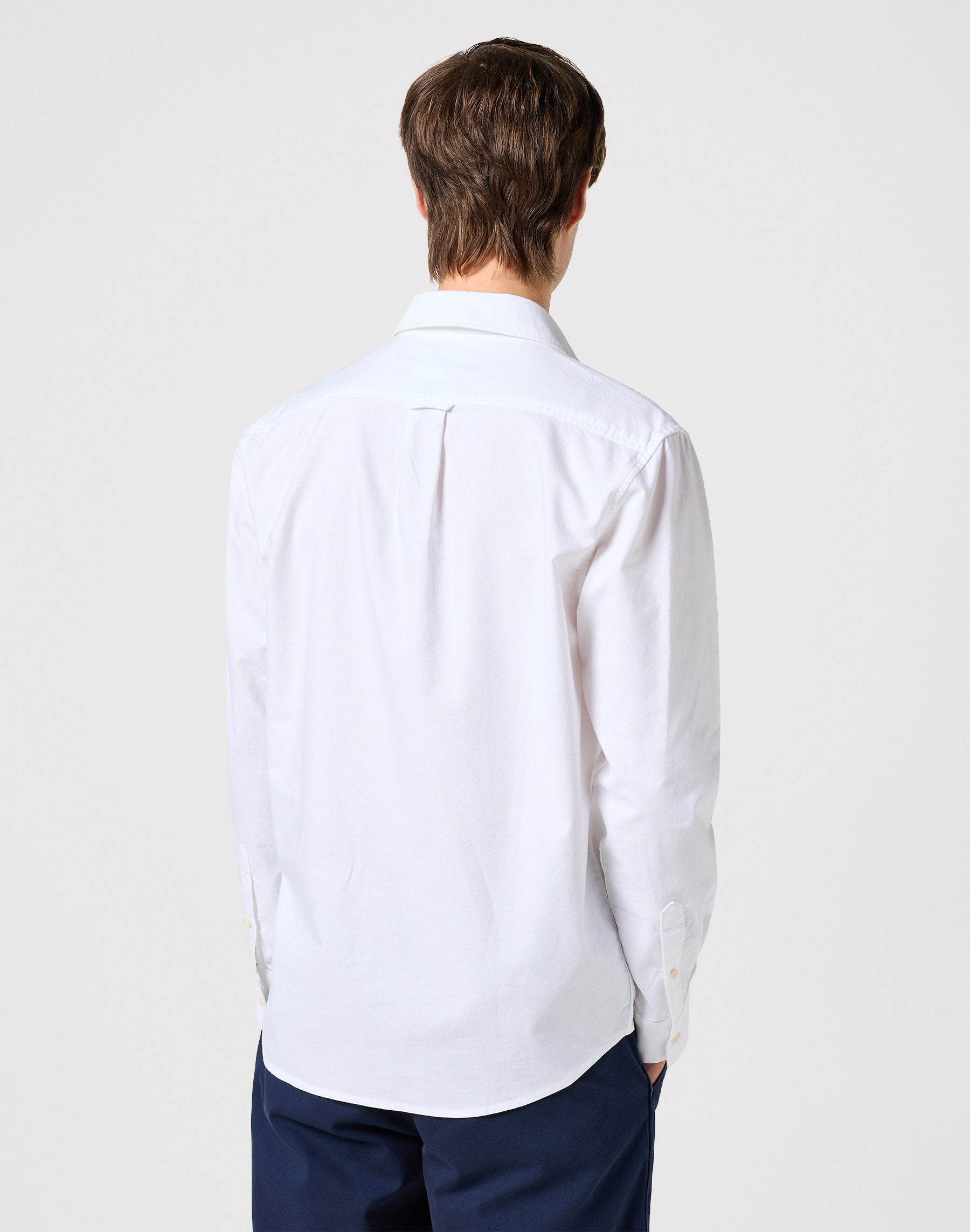 Longsleeves Shirt in White Oxford Shirts Wrangler   