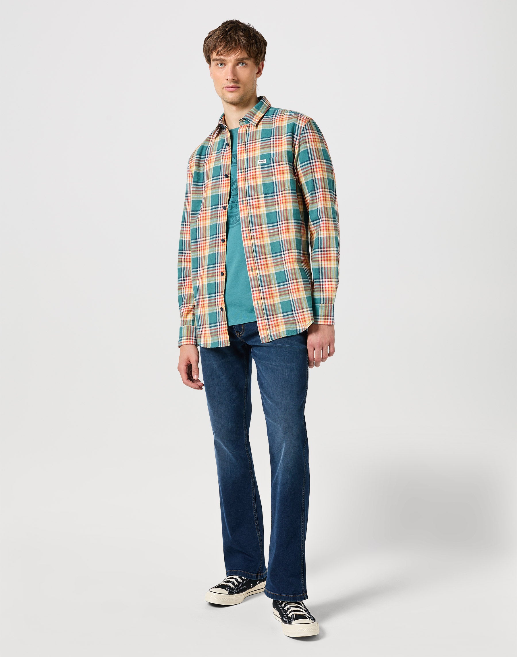 Longsleeves One Pocket Shirt in Hydro Shirts Wrangler   