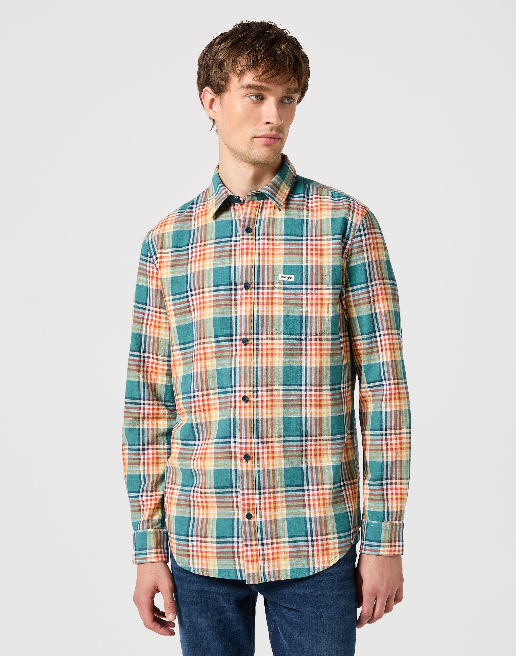 Longsleeves One Pocket Shirt in Hydro Shirts Wrangler   