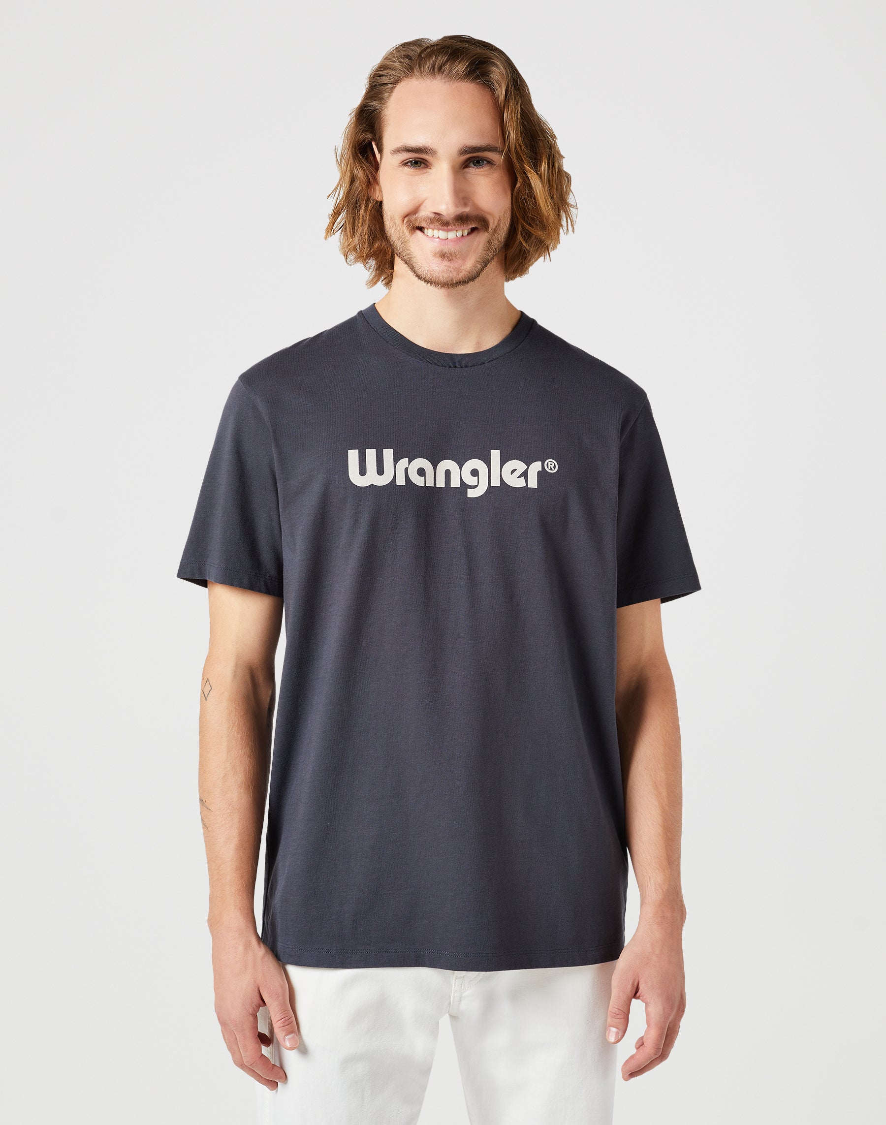 Logo Tee in Black T-Shirts Wrangler   