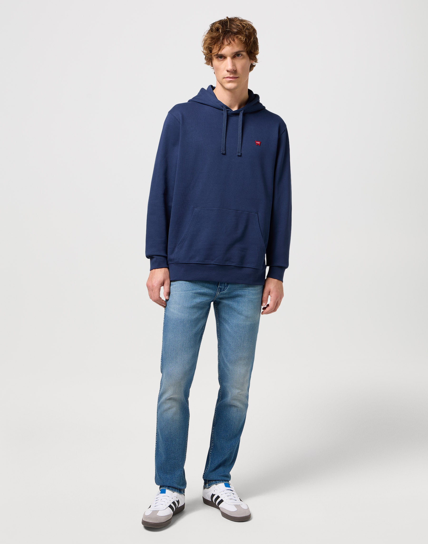 Sign Off Hoodie in Navy Wrangler hoodie