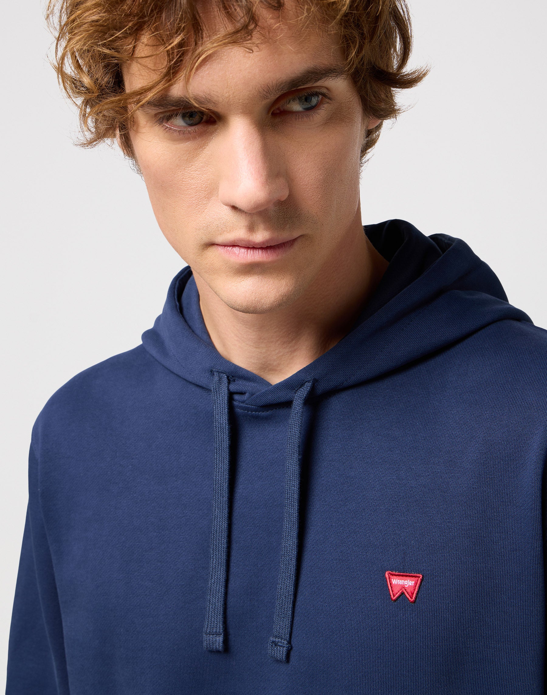 Sign Off Hoodie in Navy Wrangler hoodie