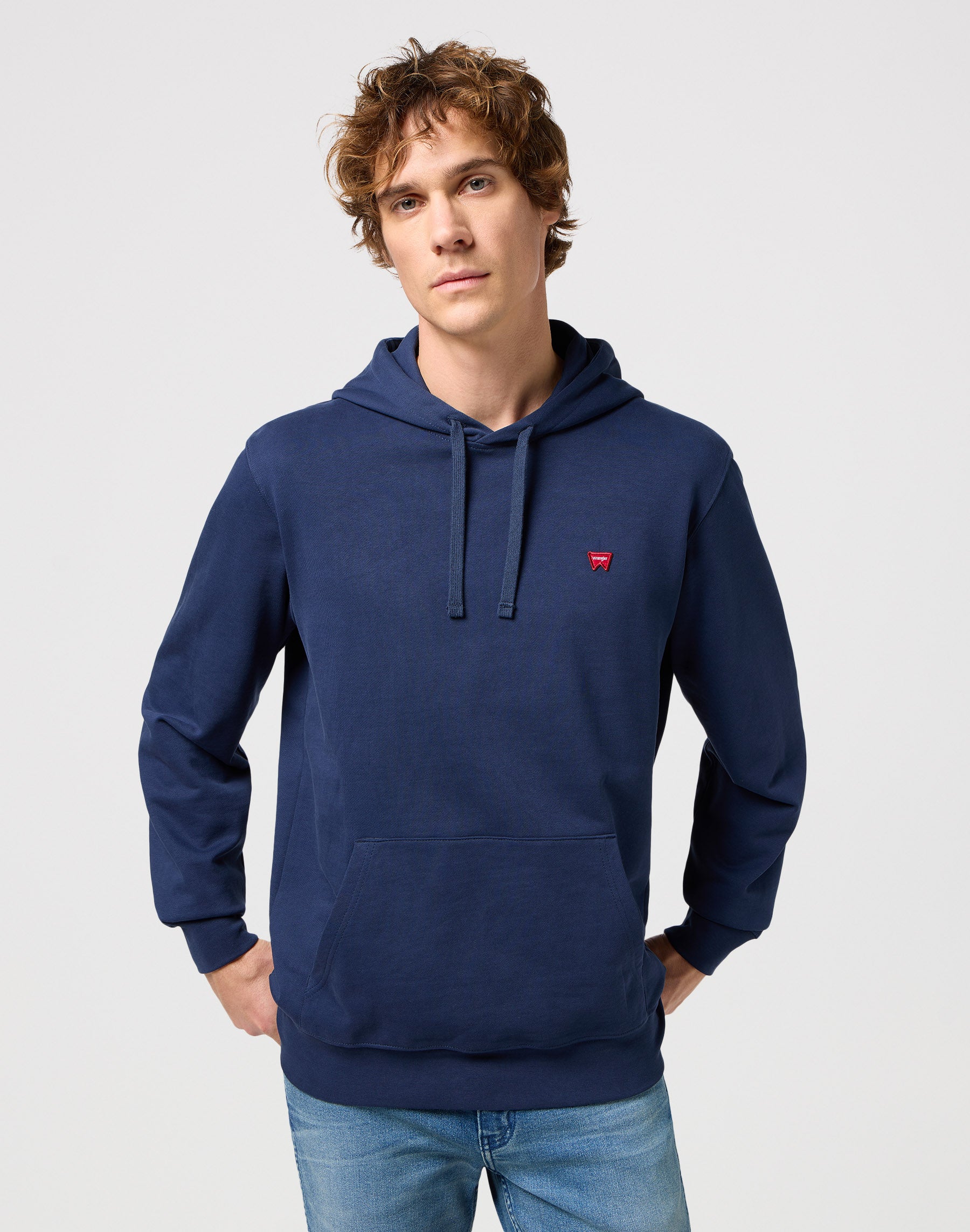 Sign Off Hoodie in Navy Wrangler hoodie