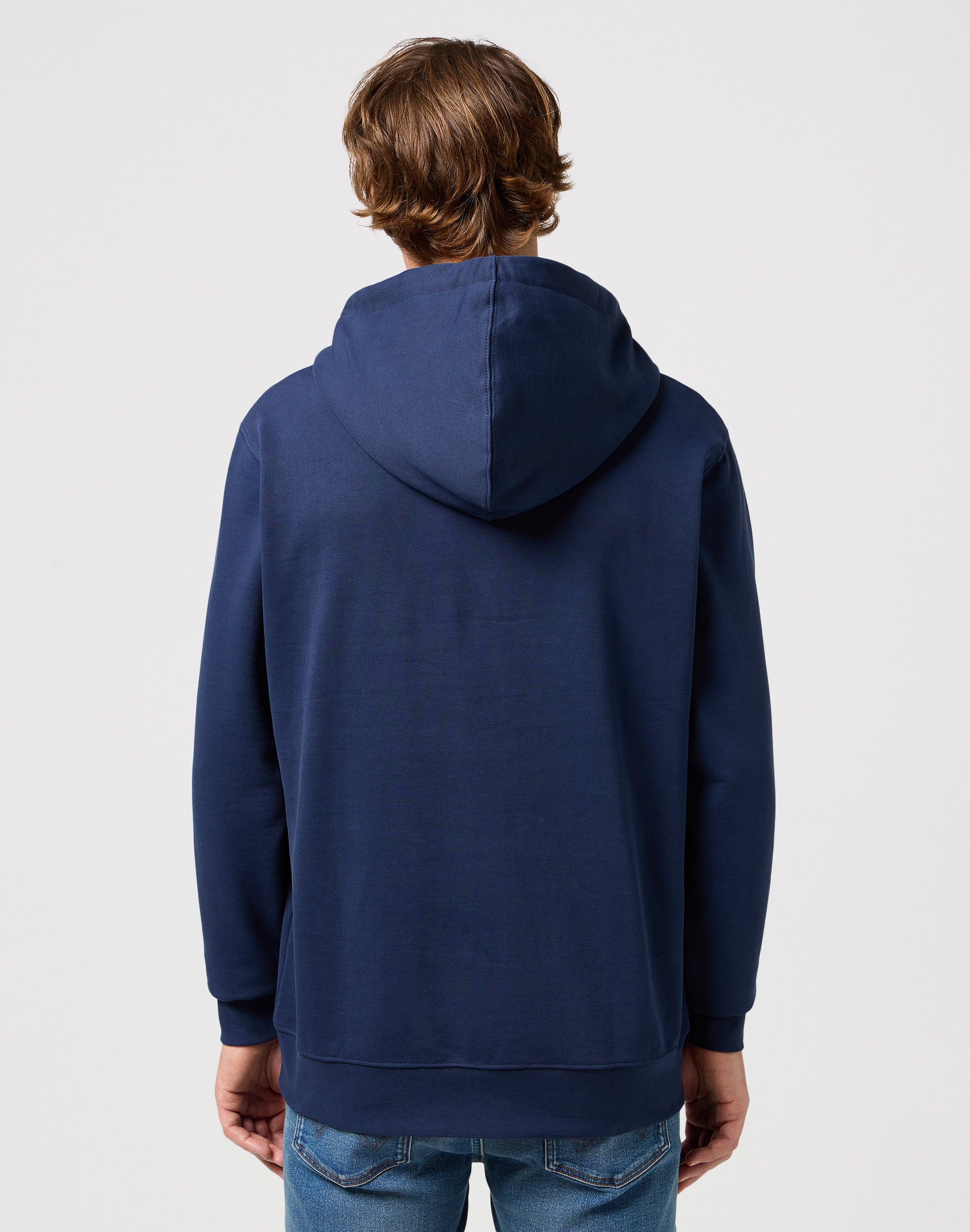 Sign Off Hoodie in Navy Wrangler hoodie