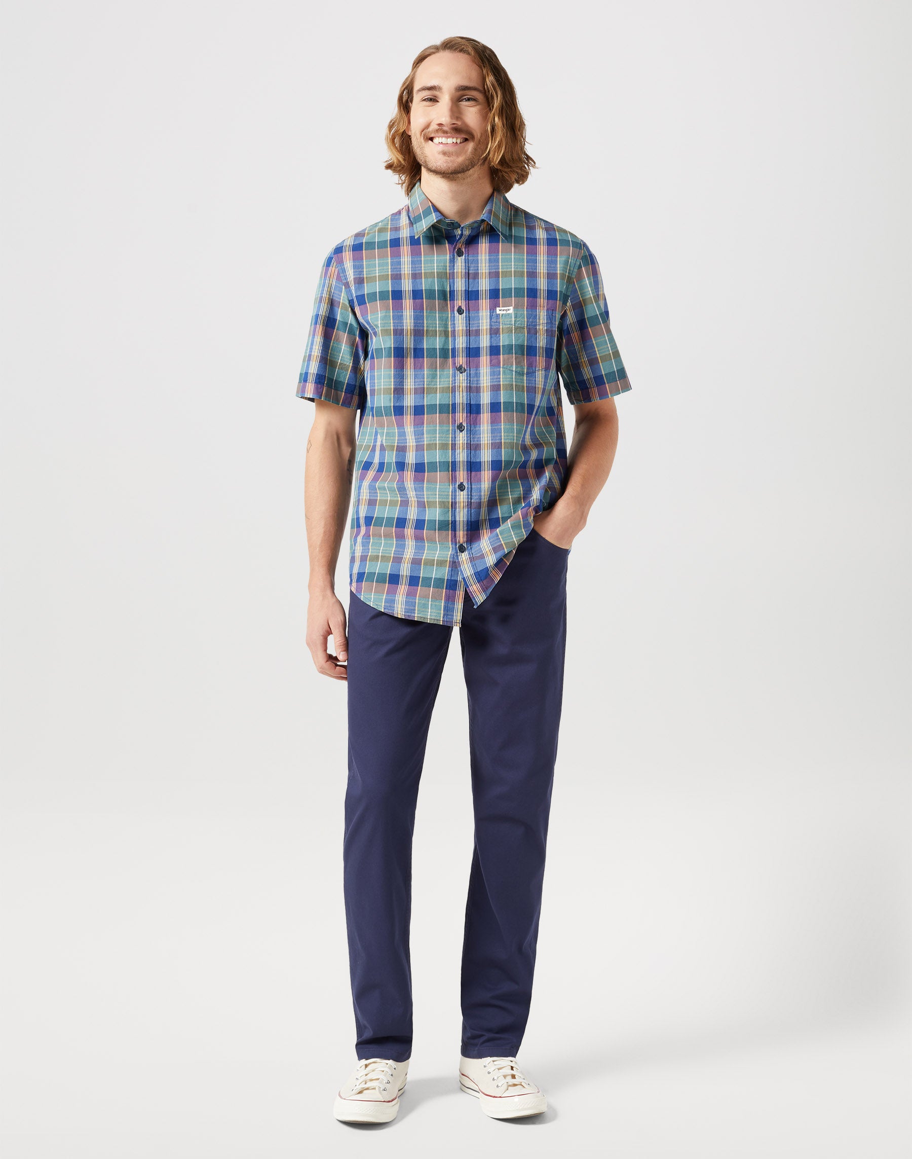 Greensboro Low Stretch in Dark Navy Pants Wrangler   