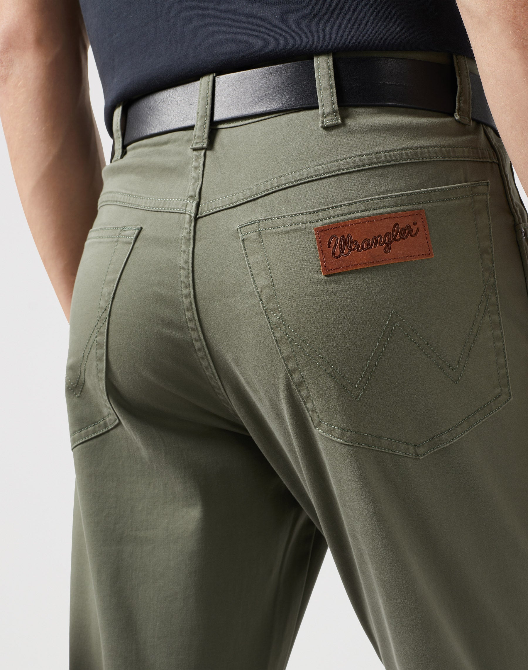 Texas Slim Low Stretch in Dusty Olive Pants Wrangler   