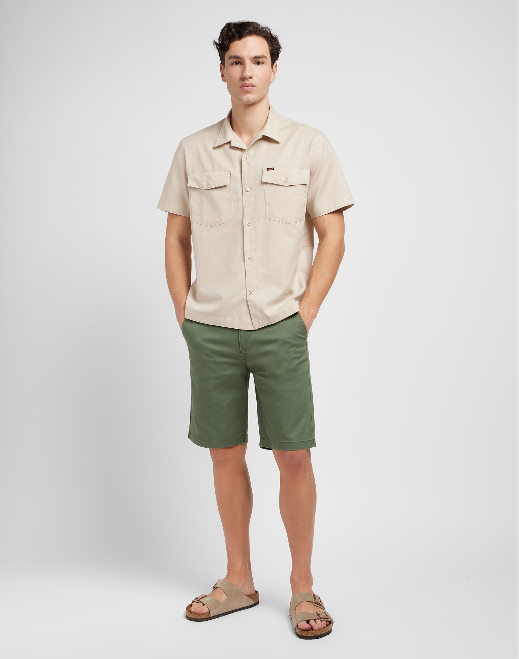 Regular chino shorts in Olive Grove Shorts Lee   