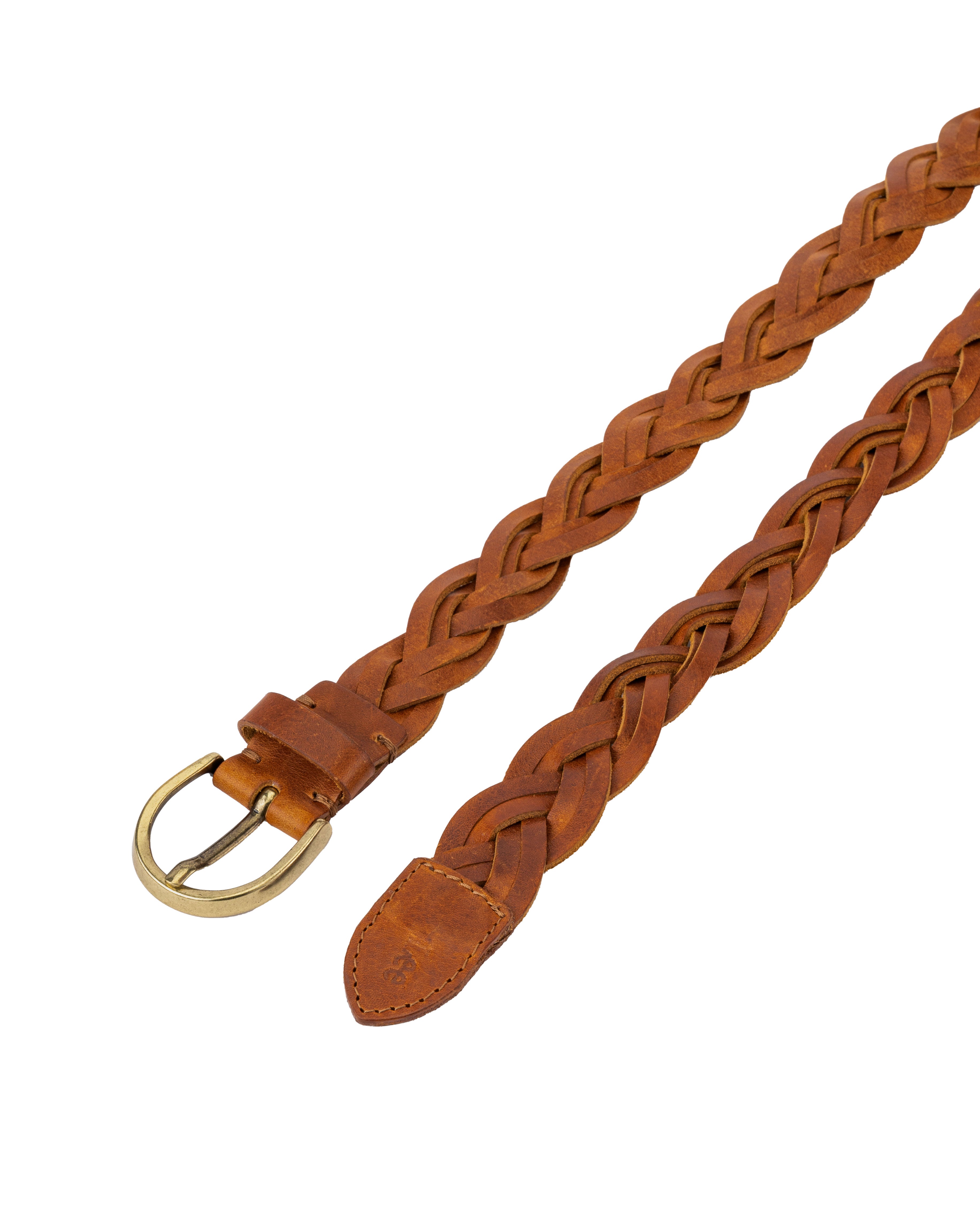 Braided Belt in Tan Belt Lee   