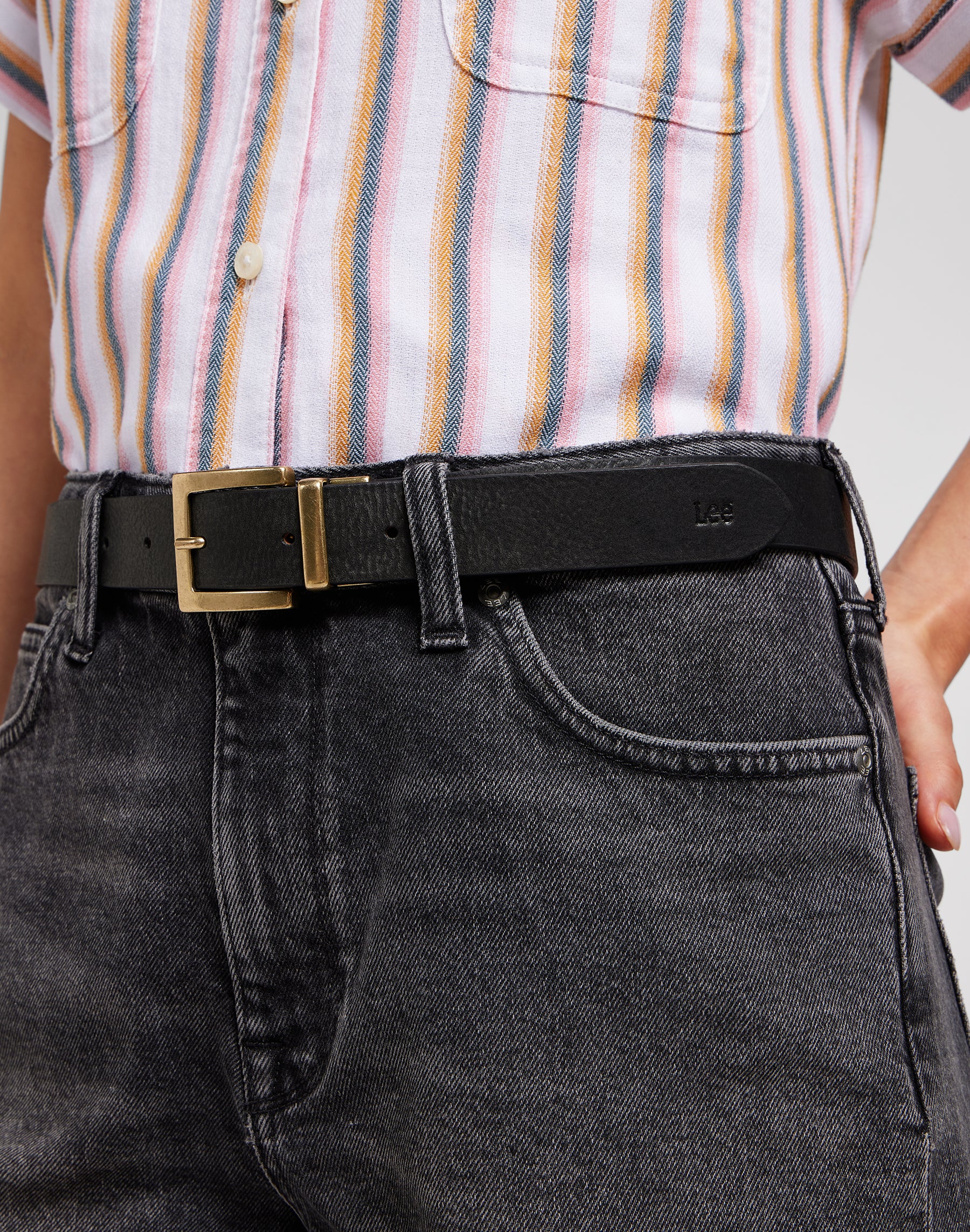 Reversible Belt in Tan Belt Lee   