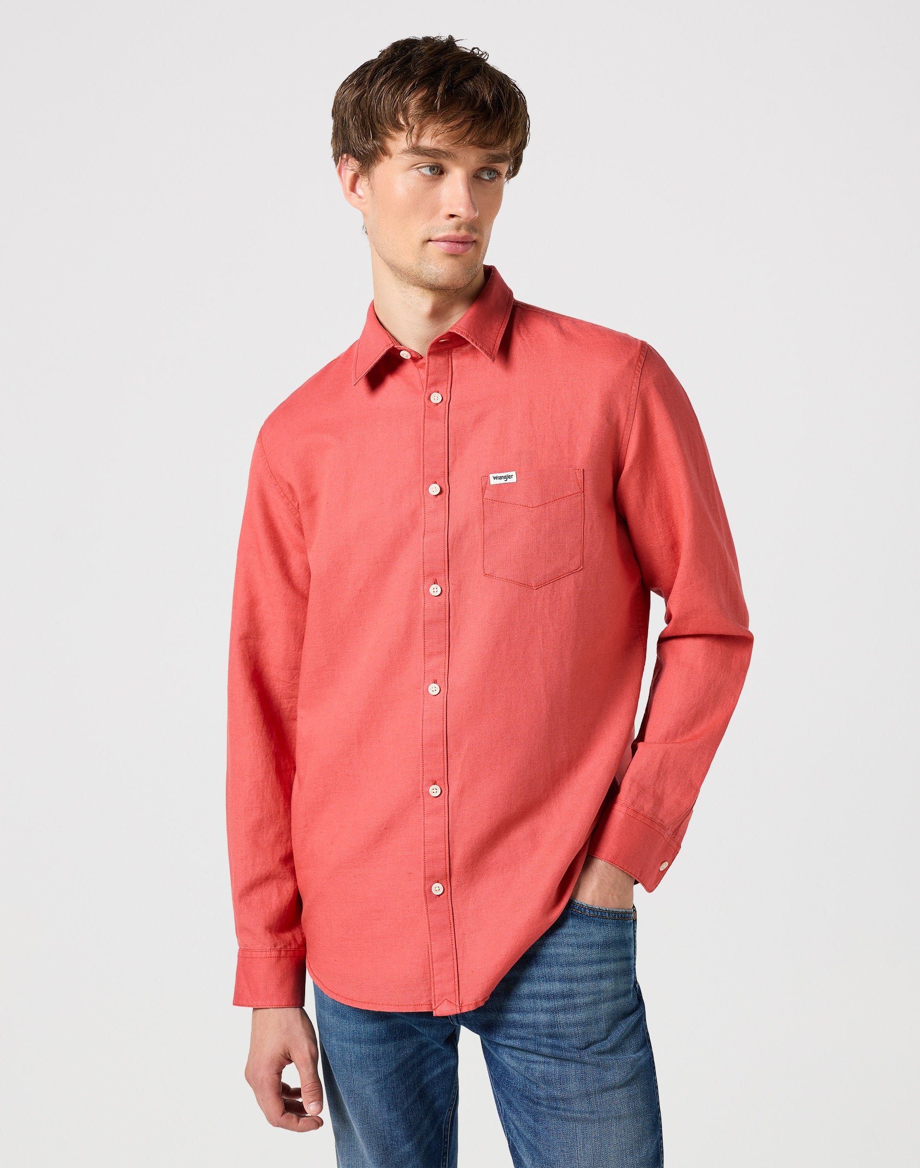 One Pocket Shirt in Burnt Sienna Shirts Wrangler   