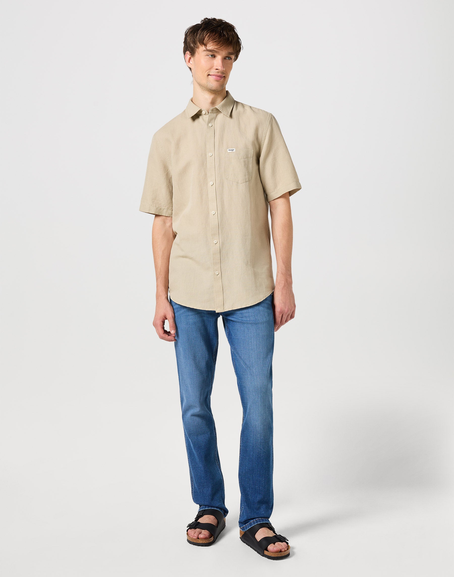 One Pocket Shirt in Plaza Taupe Shirts Wrangler   