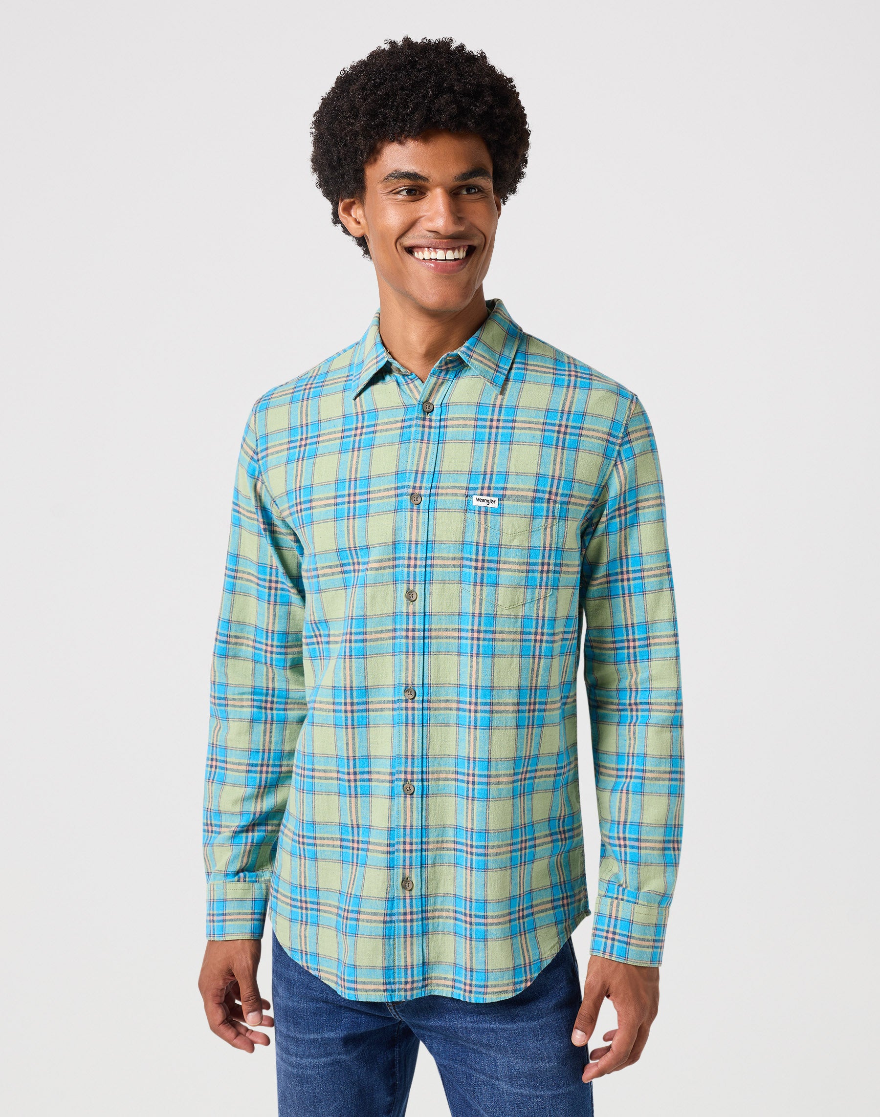 Long sleeve one pocket shirt in Reseda Shirts Wrangler   