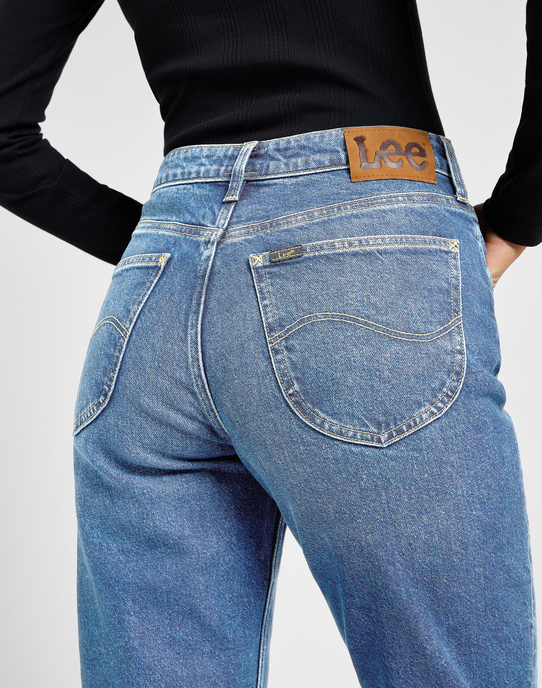 Carol in classic denim jeans Lee   