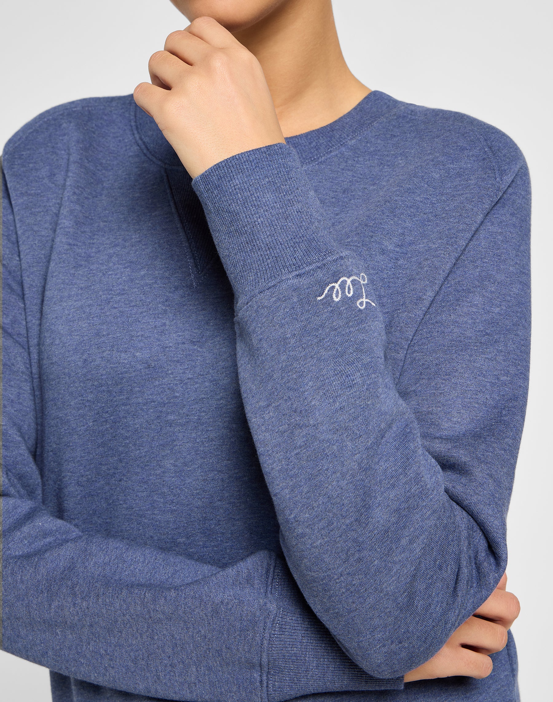 Raglan Crew Sweater in Mood Indigo Heather Sweater Lee   