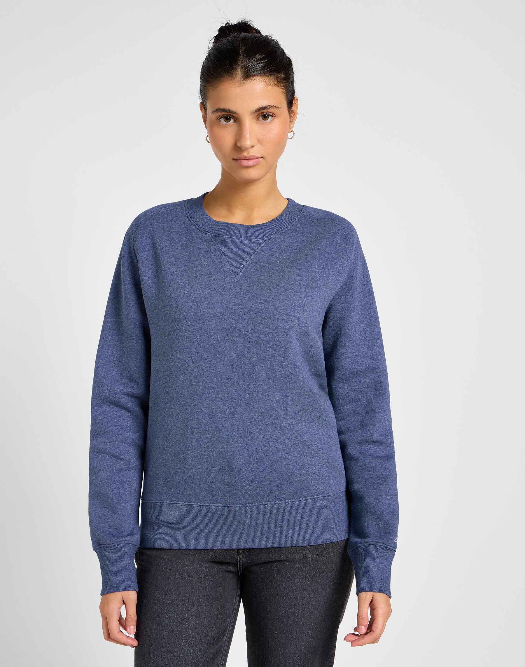 Raglan Crew Sweater in Mood Indigo Heather Sweater Lee   