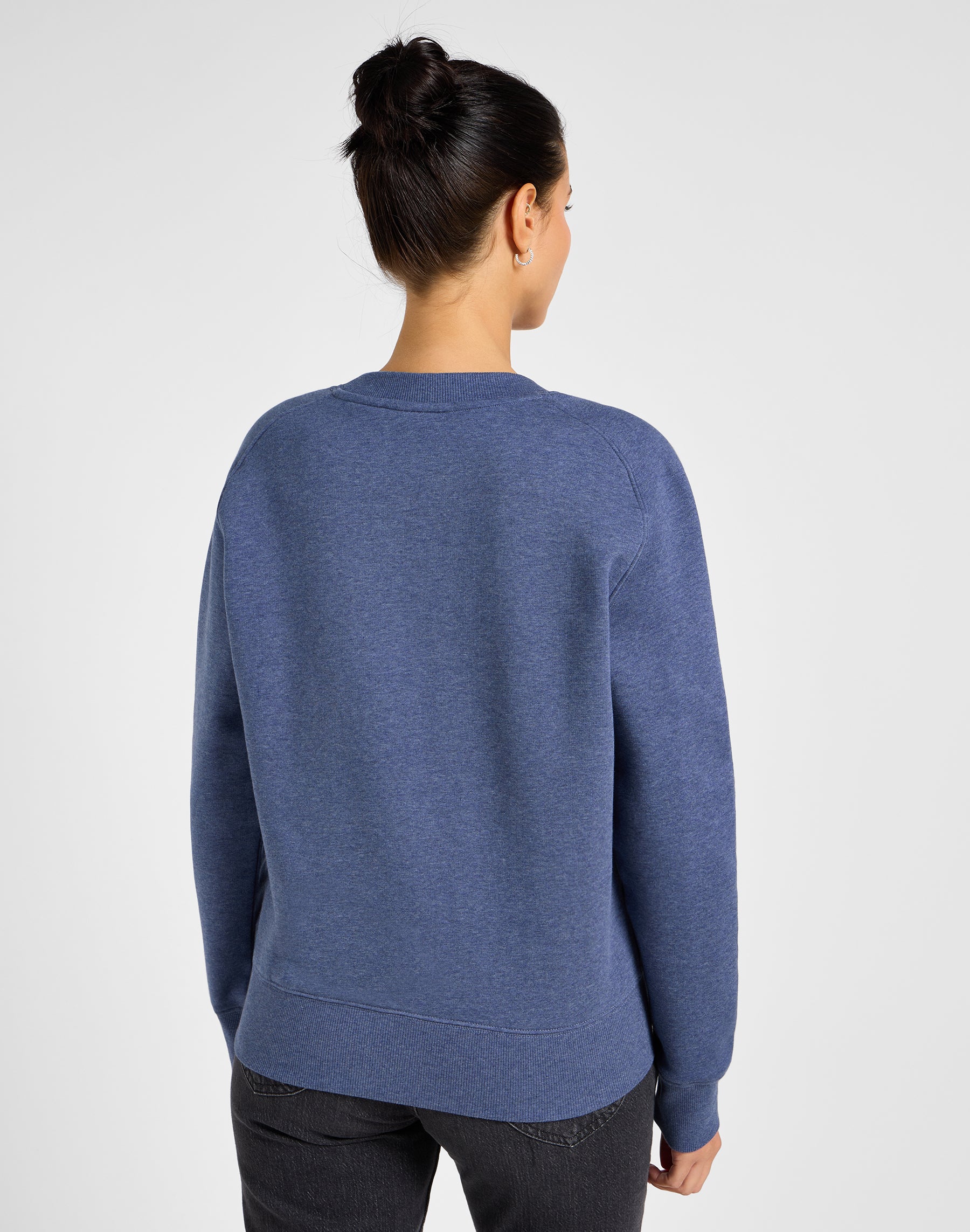 Raglan Crew Sweater in Mood Indigo Heather Sweater Lee   