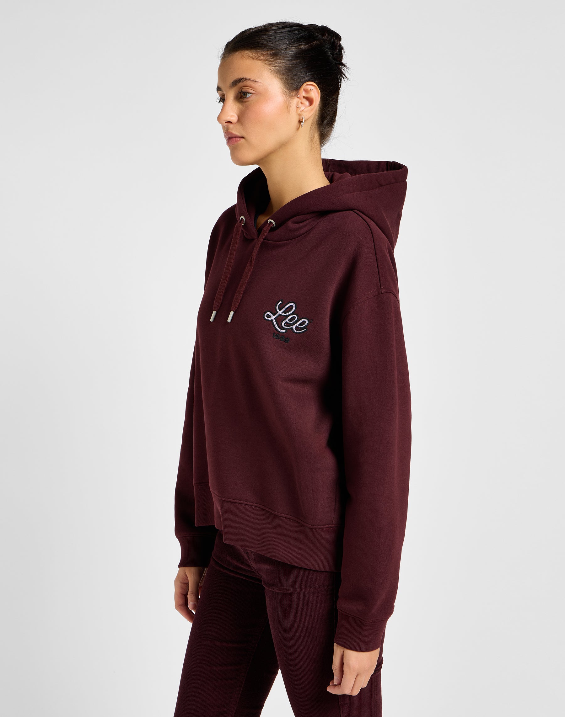 Logo Hoodie in Velvet Beet Hoodie Lee   