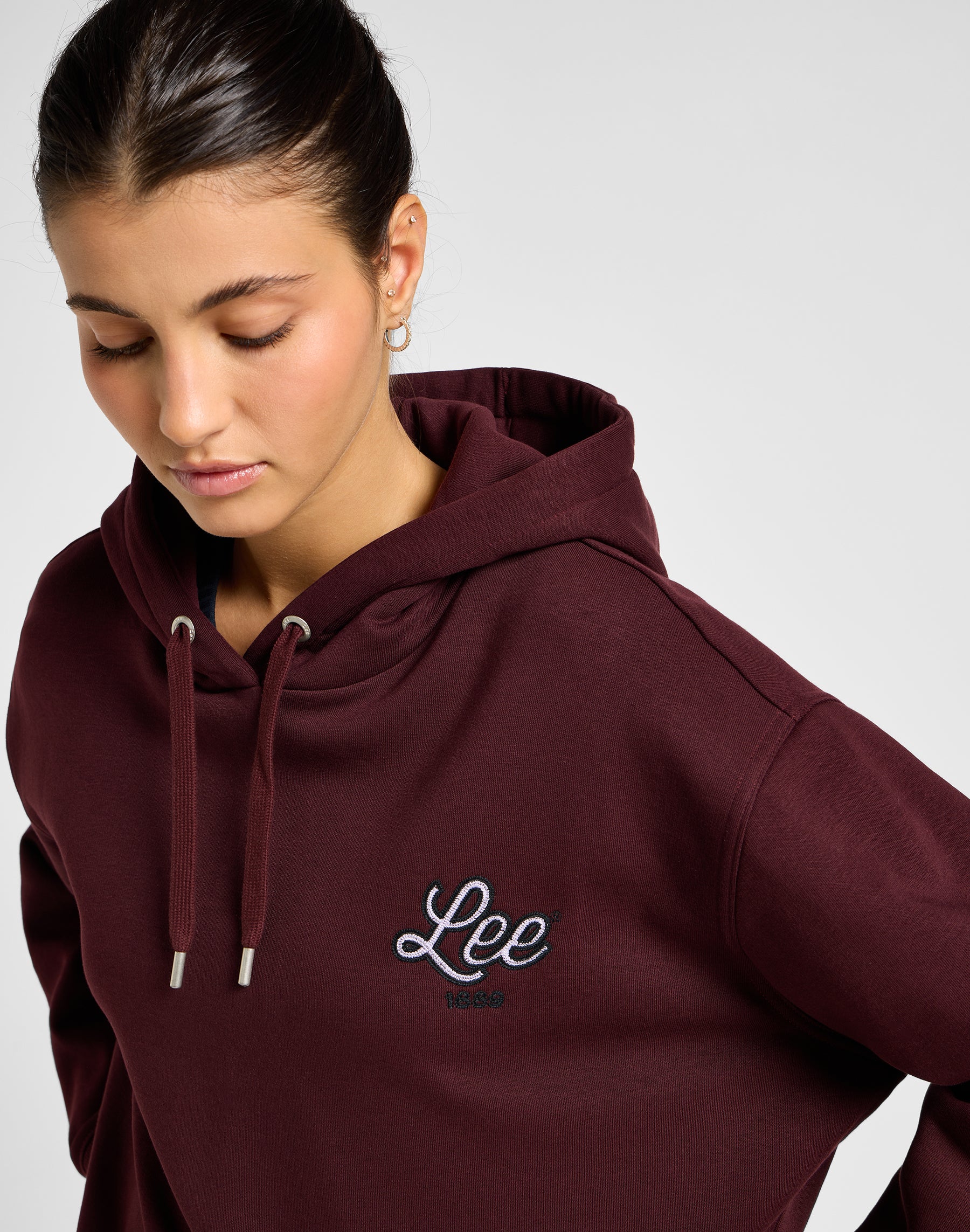 Logo Hoodie in Velvet Beet Hoodie Lee   