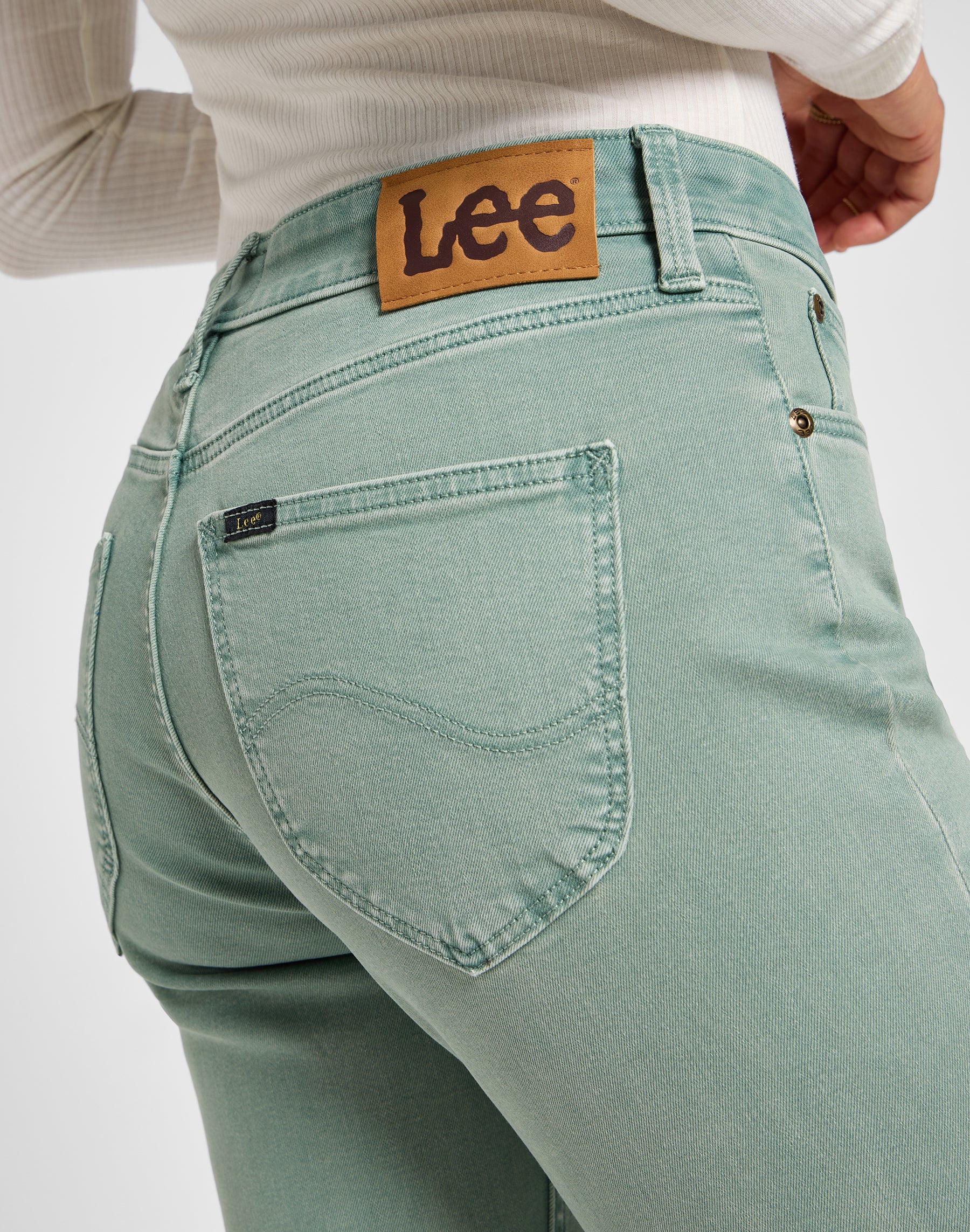 Marion Straight in Muted Sage Pants Lee   