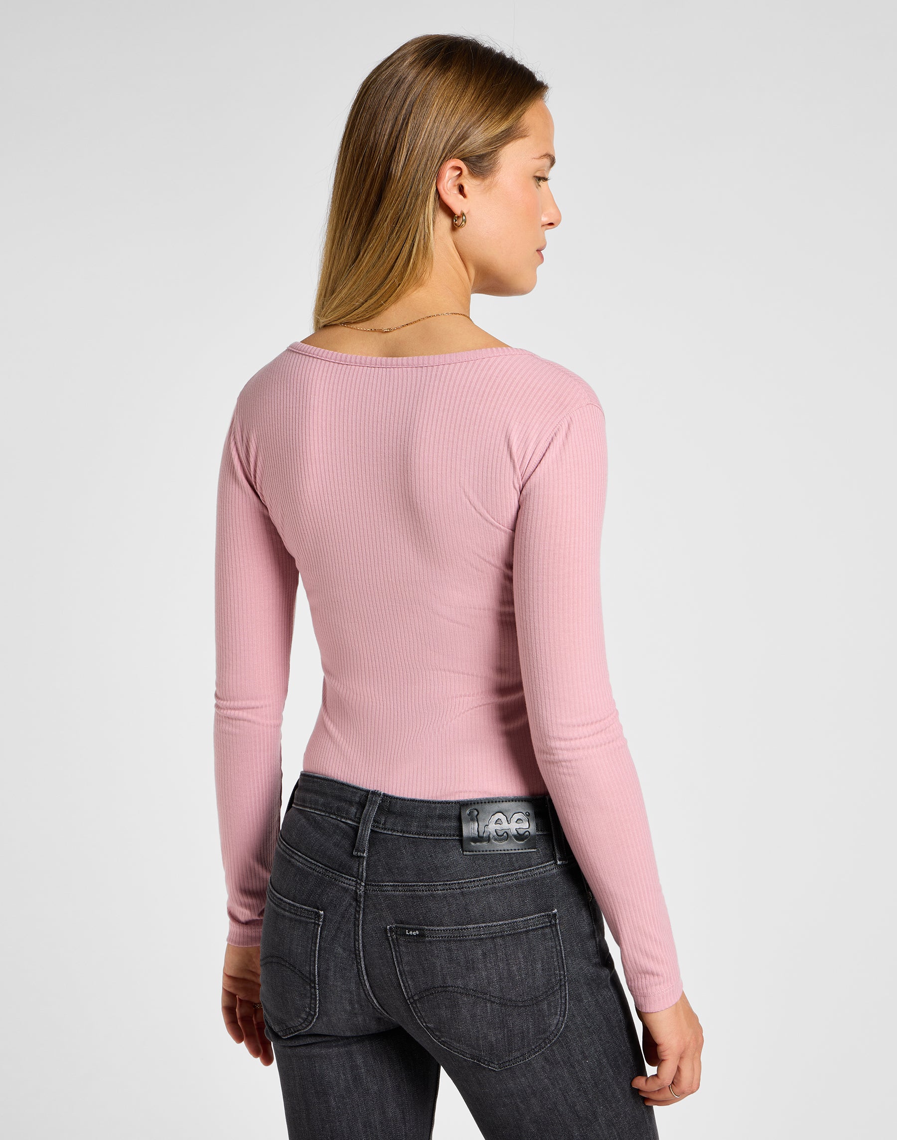 Longsleeves Henley in Pretty Plum T-shirts Lee   