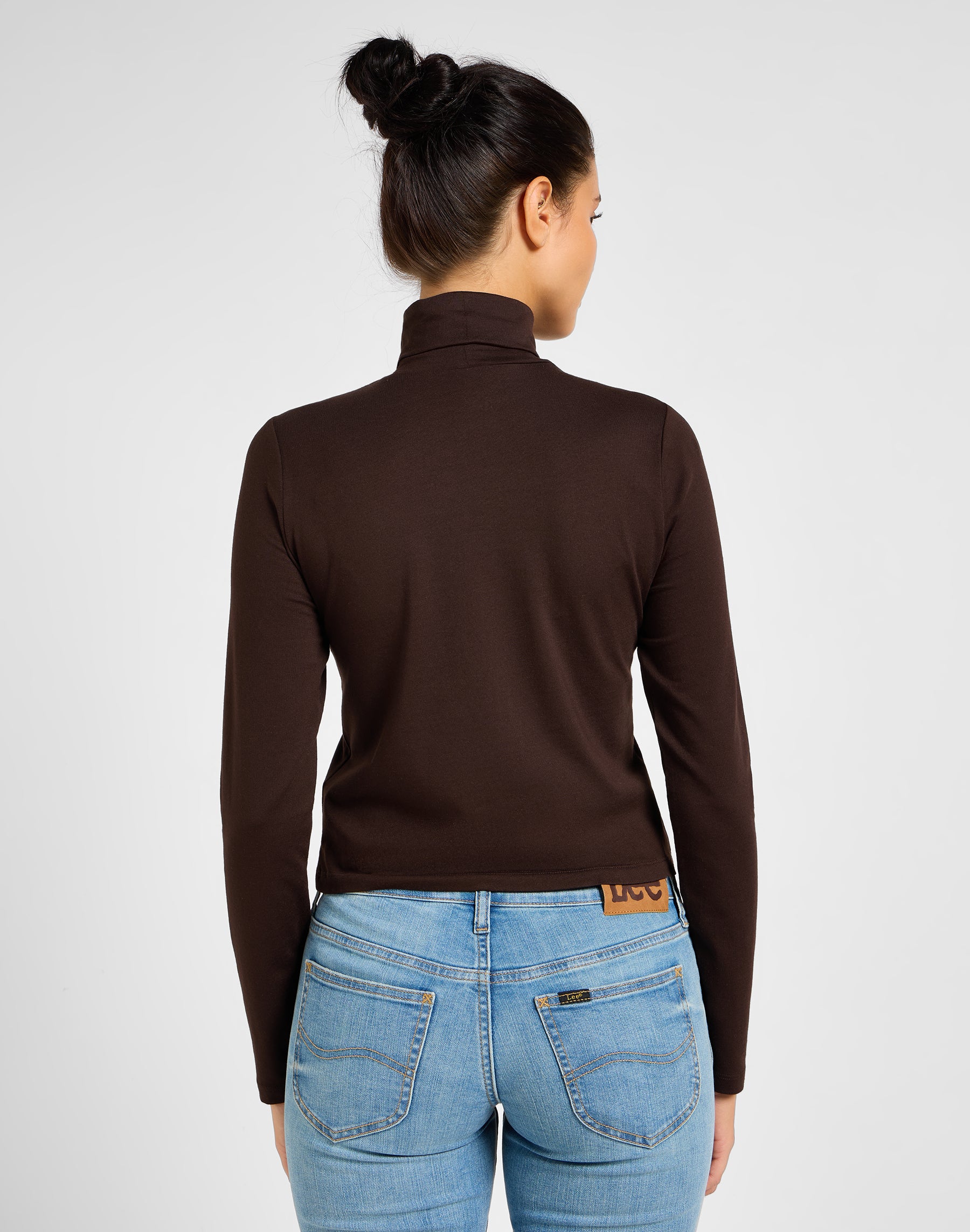 Longsleeves Turtleneck in Espresso T-shirts Lee   