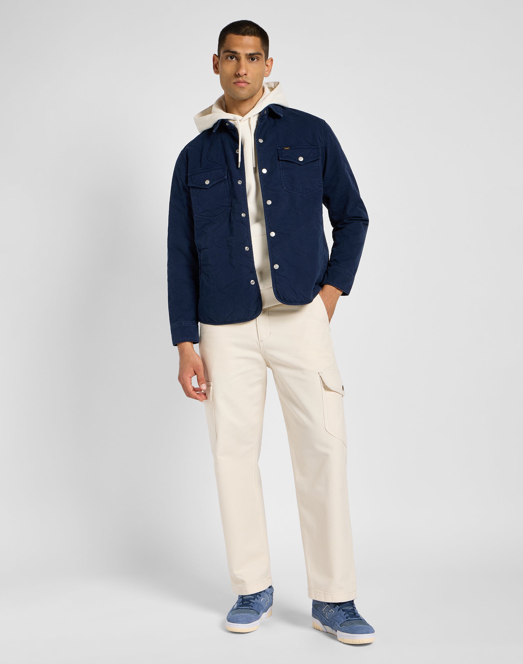 Quilted Shirt Jacket in Mood Indigo Jackets Lee   