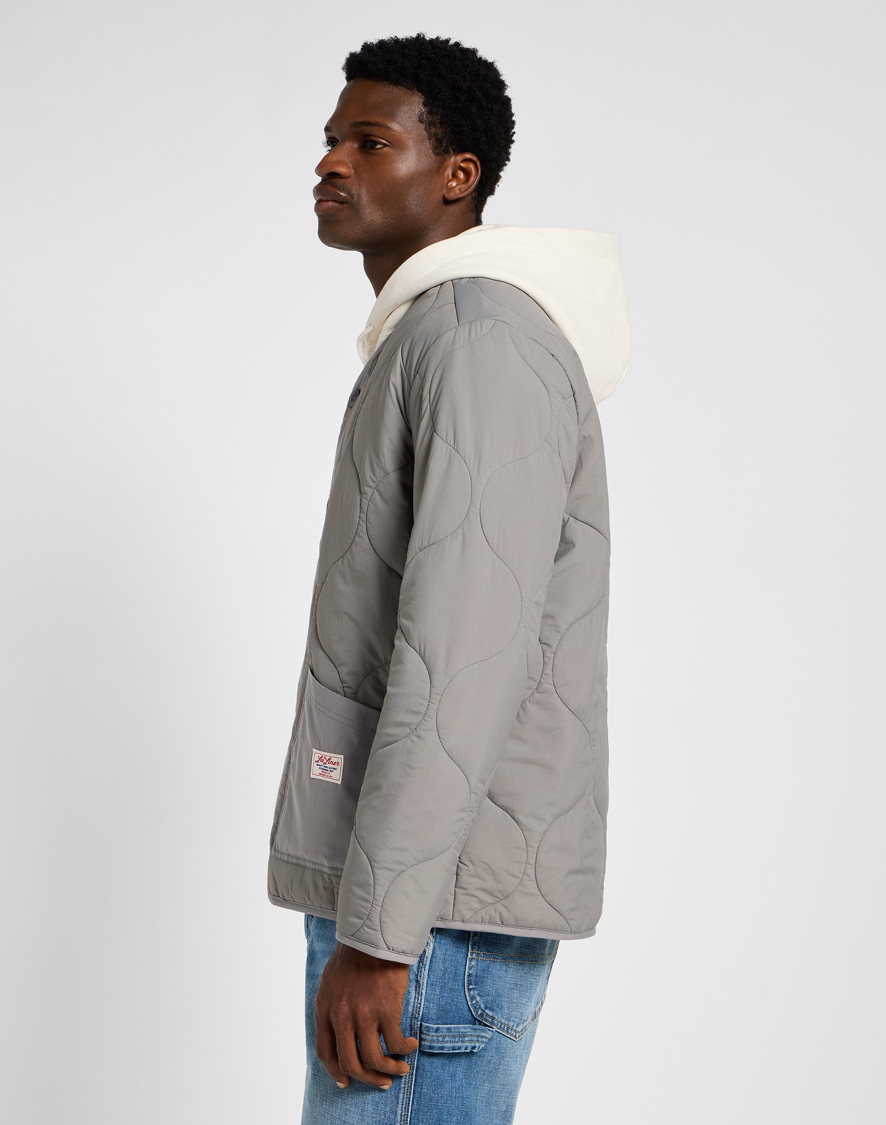 Quilted Liner Jacket in Hd Lee Gray Jackets Lee   