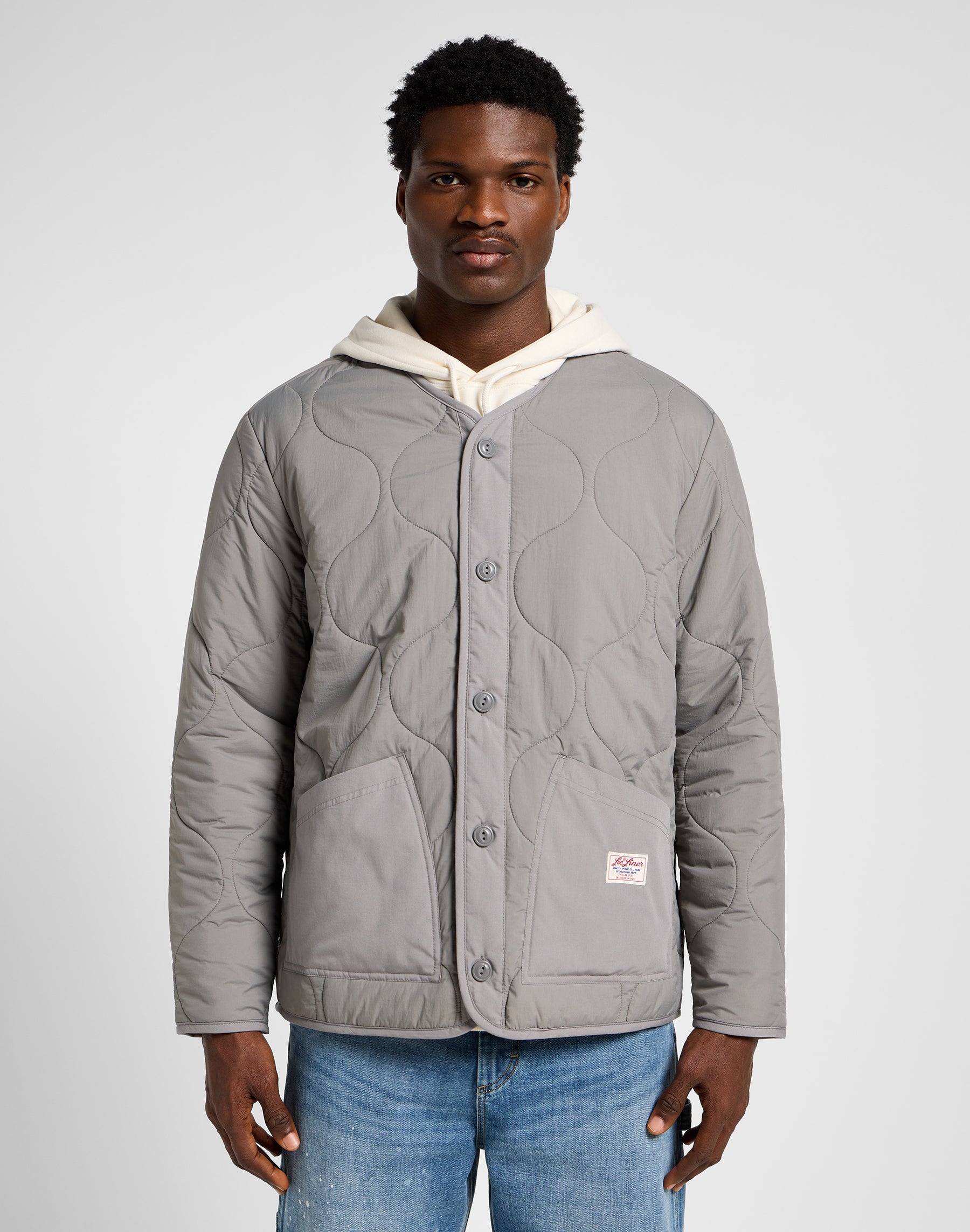 Quilted Liner Jacket in Hd Lee Gray Jackets Lee   