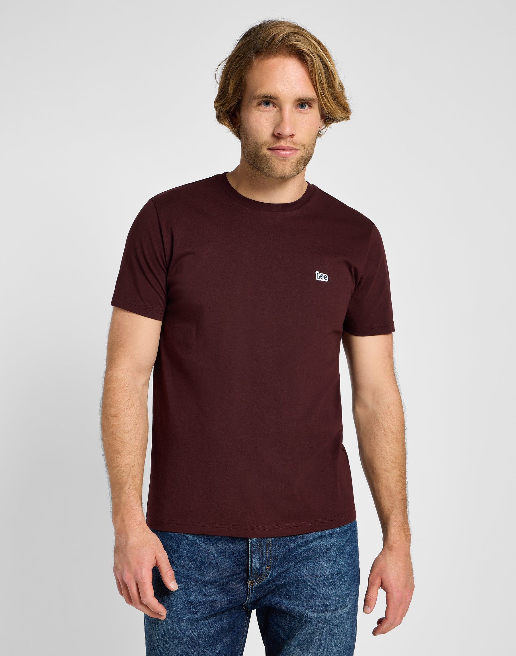 Shortleeves Patch Logo Tee in Velvet Beet T-Shirts Lee   