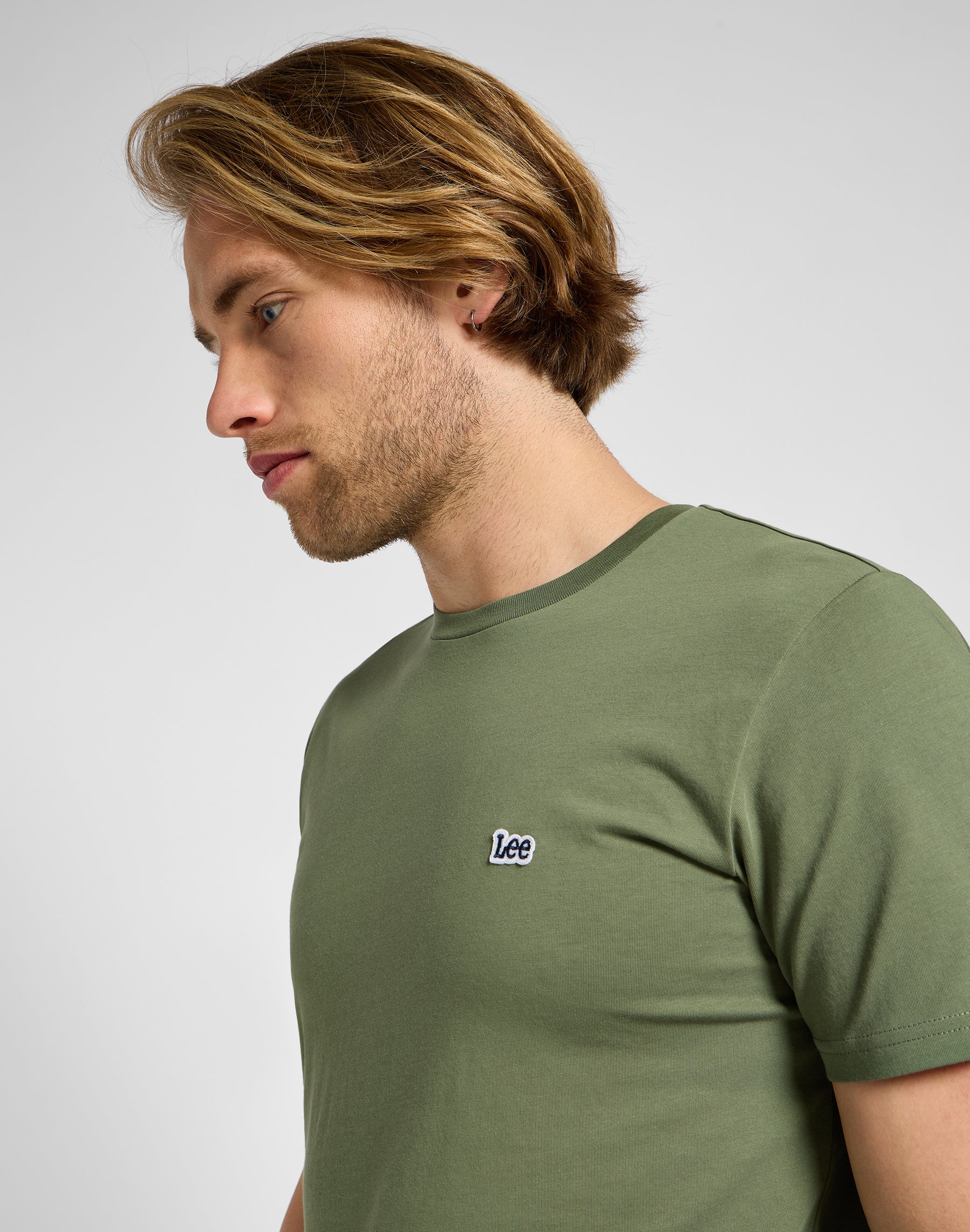 Shortleeves Patch Logo Tee in Mercantile Green T-Shirts Lee   