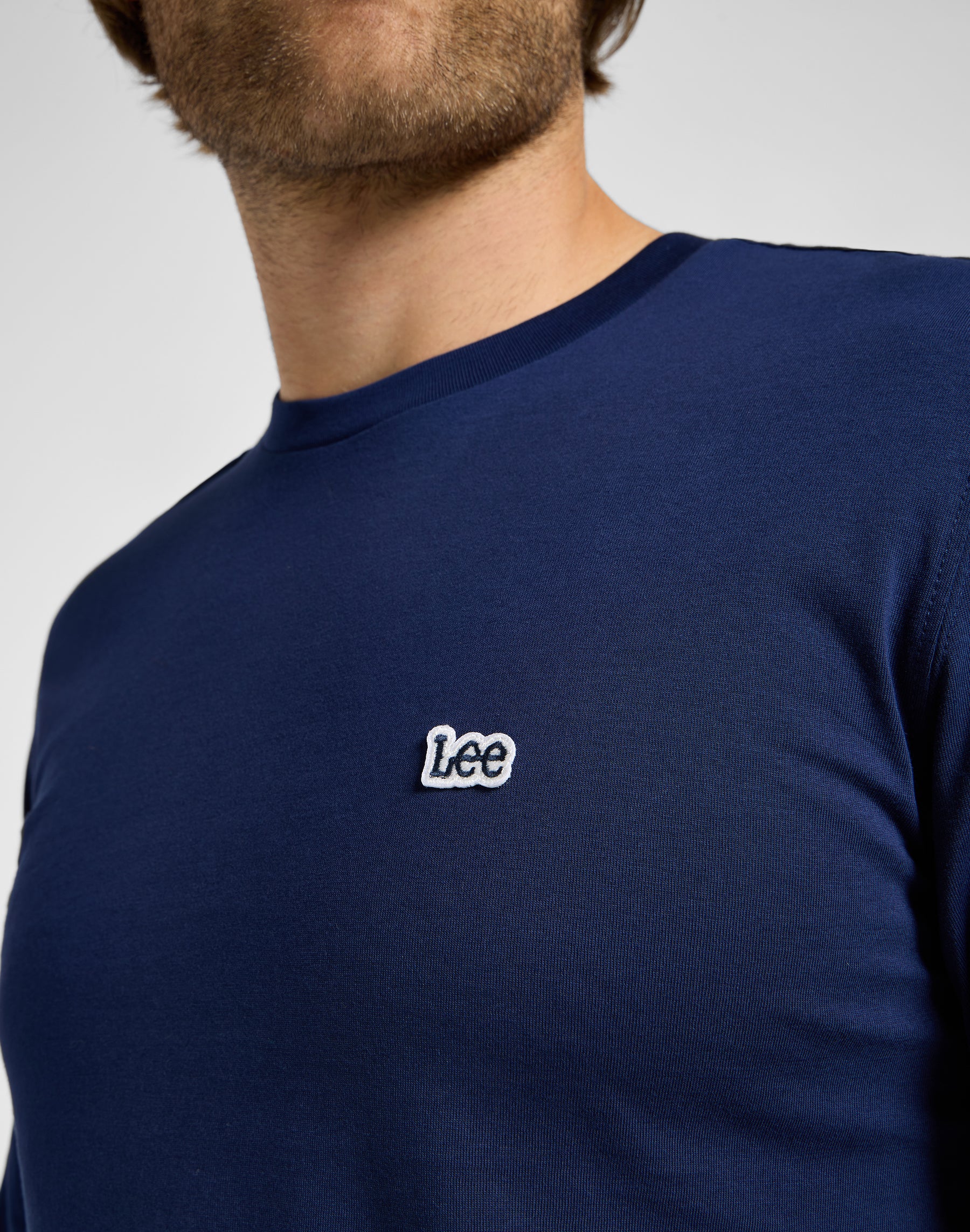 Longsleeves Patch Logo Tee in True Navy Sweatshirts Lee   